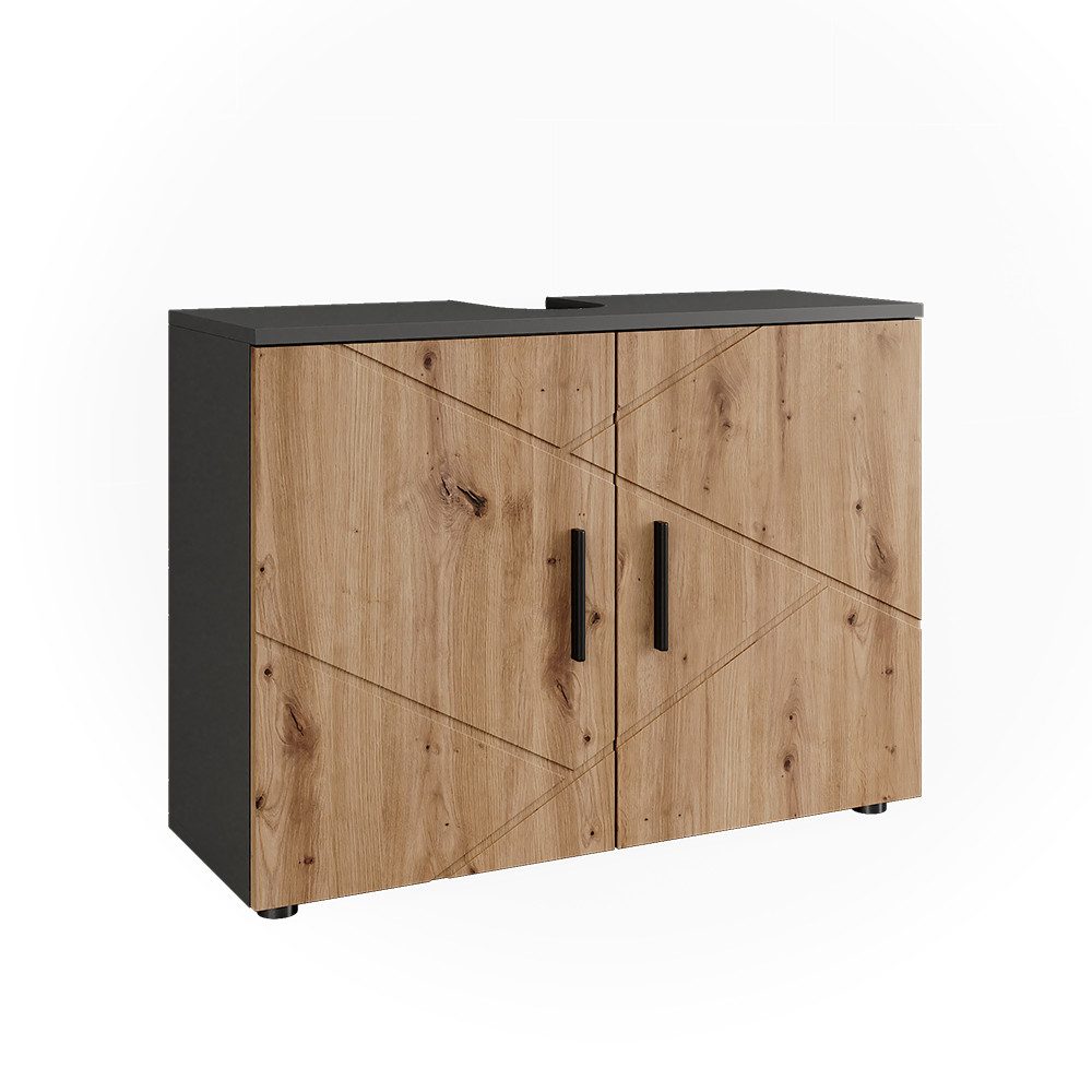 Vicco Waschbeckenunterschrank Irma, Anthrazit/Artisan, 80 x günstig online kaufen