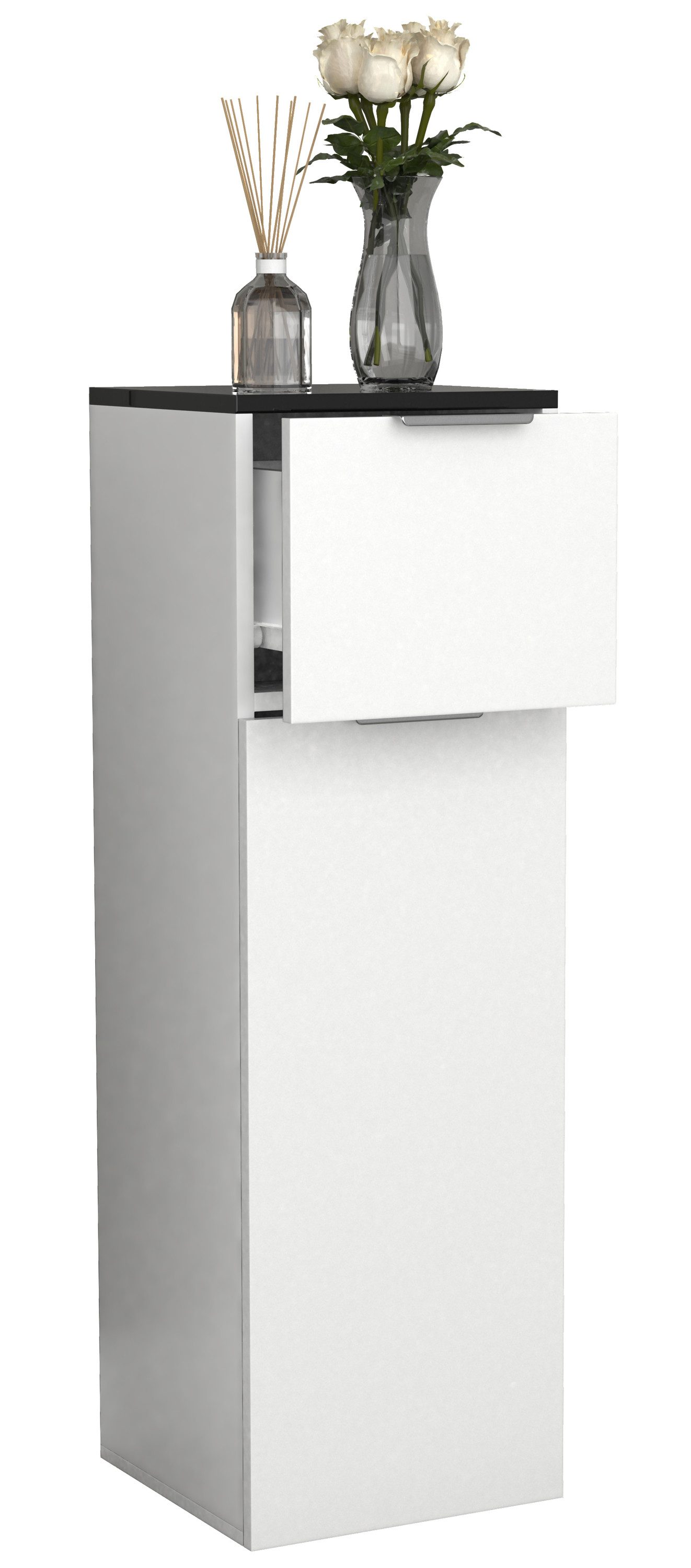 VCM Midischrank Badmöbel Midischrank Badschrank Schublade Donali