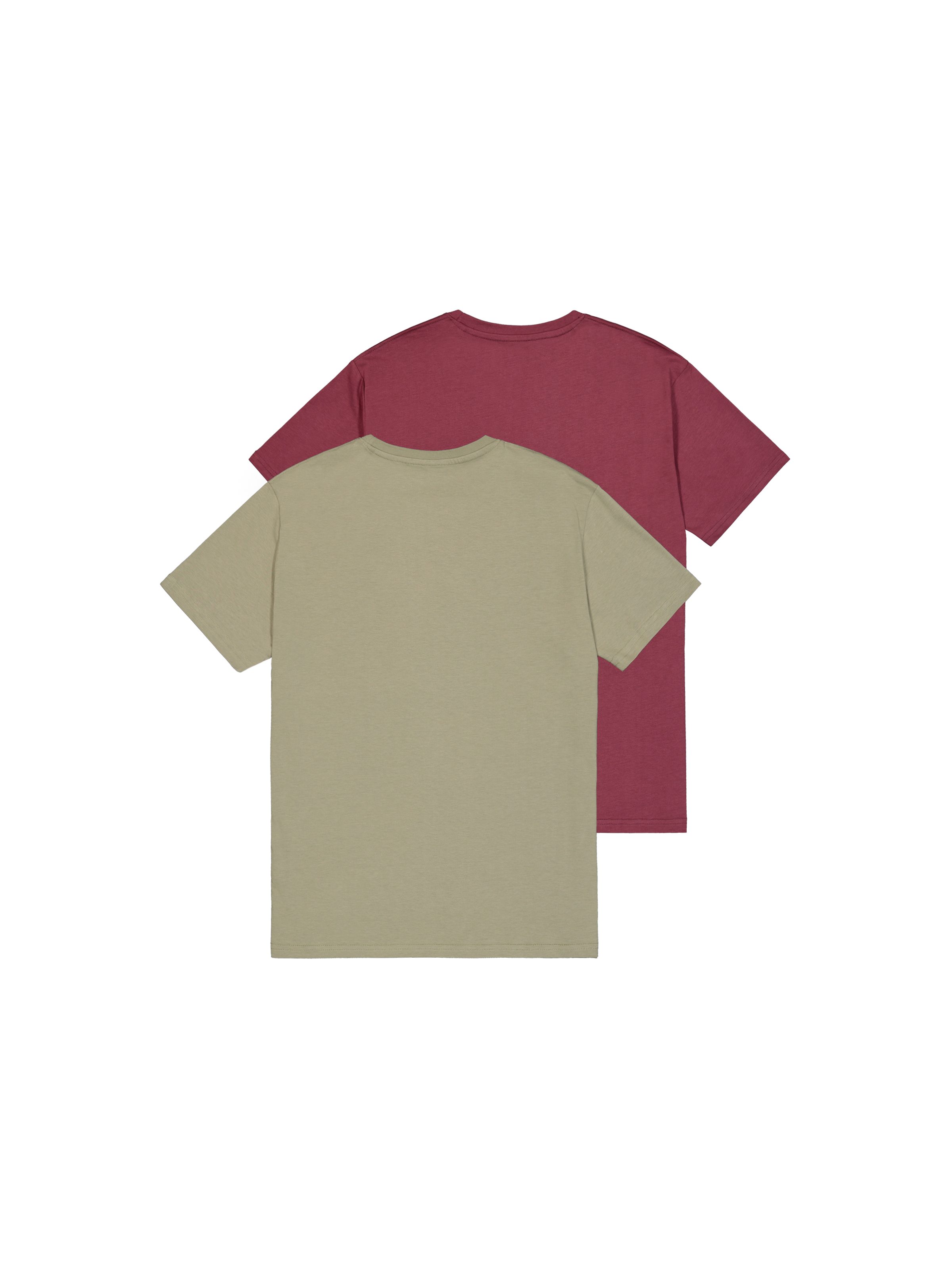 Alpha Industries Rundhalsshirt Label T 2 Pack (Packung, 2-tlg., 2er-Pack)