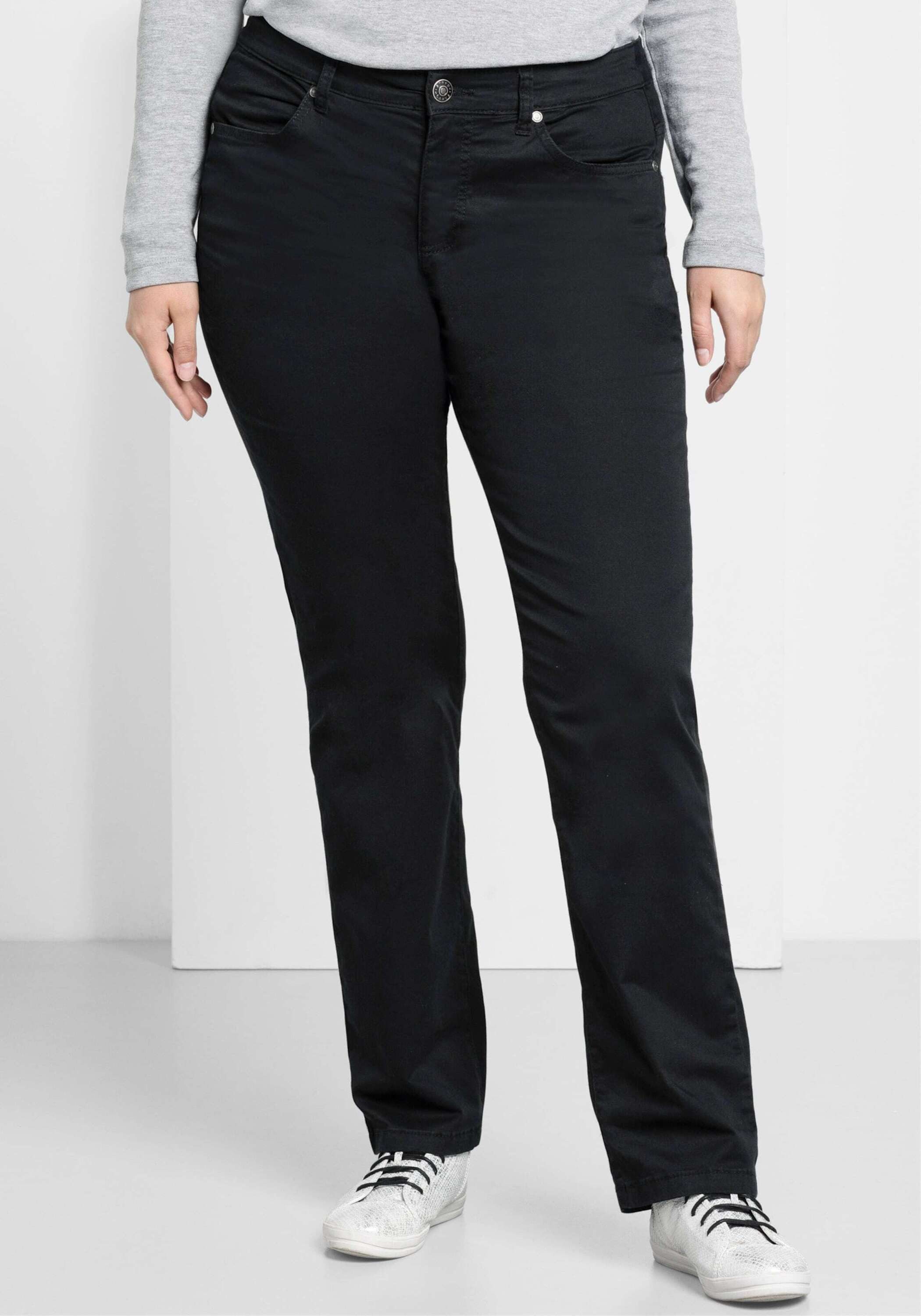 Sheego Jerseyhose Stretch-Hose normal elastische Twill-Qualität günstig online kaufen