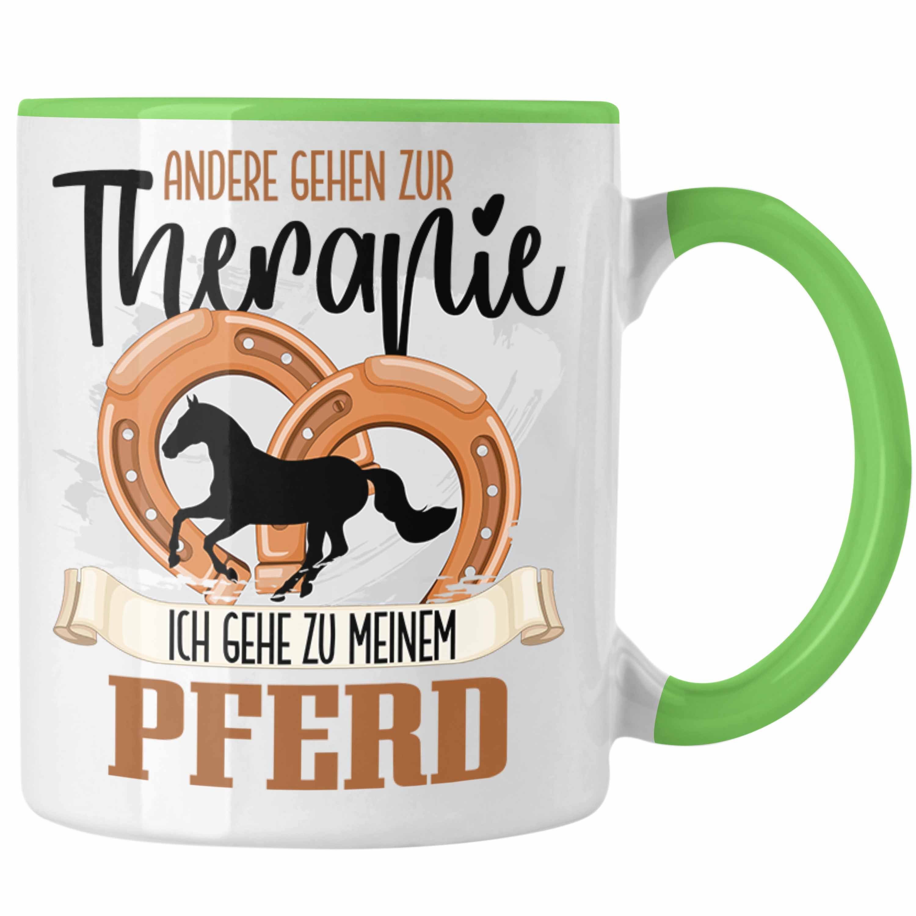 Trendation Tasse Trendation - Pferde Tasse Geschenk für Reiterin Lustiger Spruch Andere Grün | Teetassen