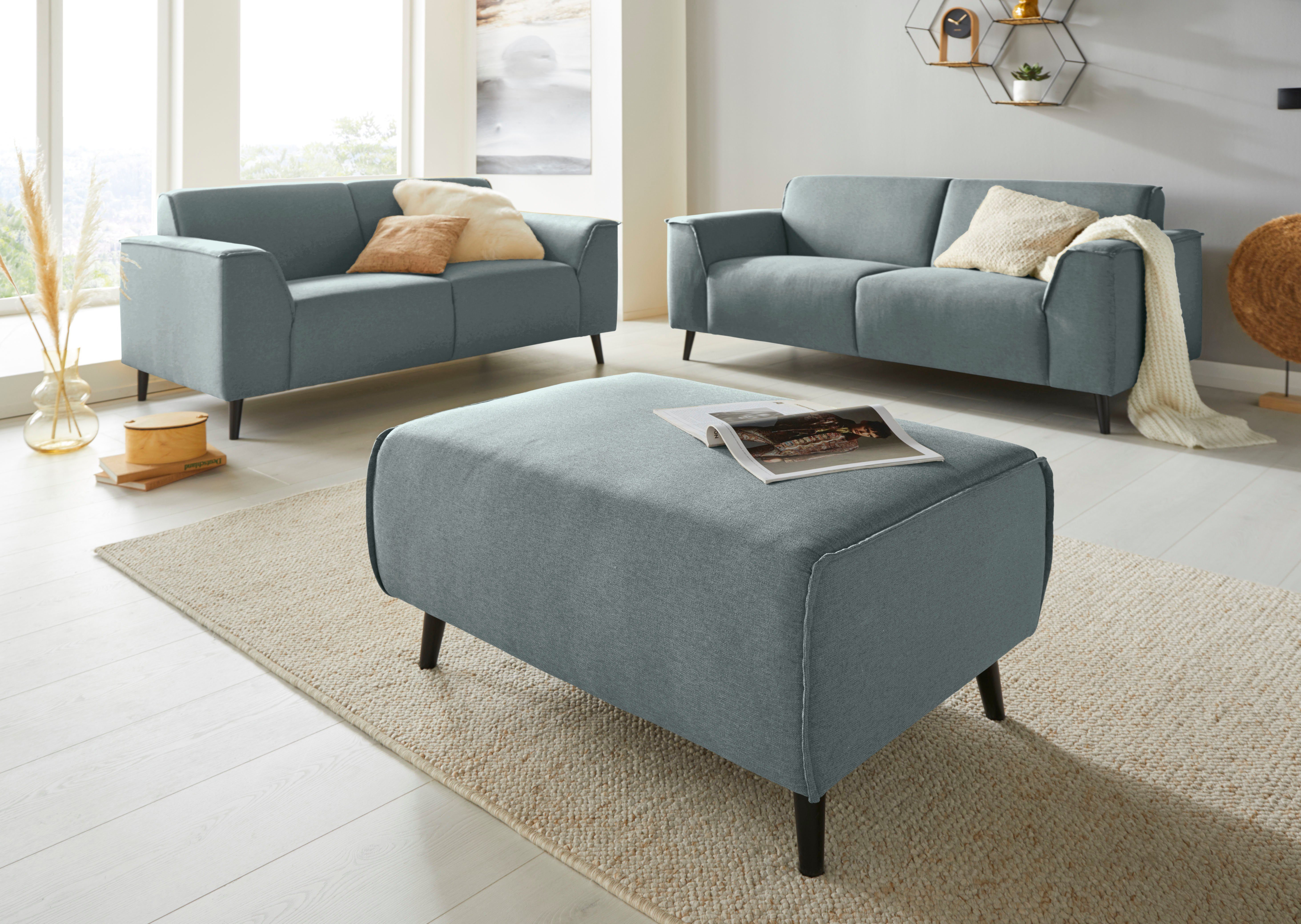 DOMO collection Hocker Amora, mit Federkern, Fußhöhe passend für gängige Saugroboter!