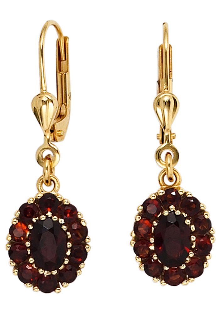 JOBO Paar Ohrhänger, 375 Gold mit Granat günstig online kaufen