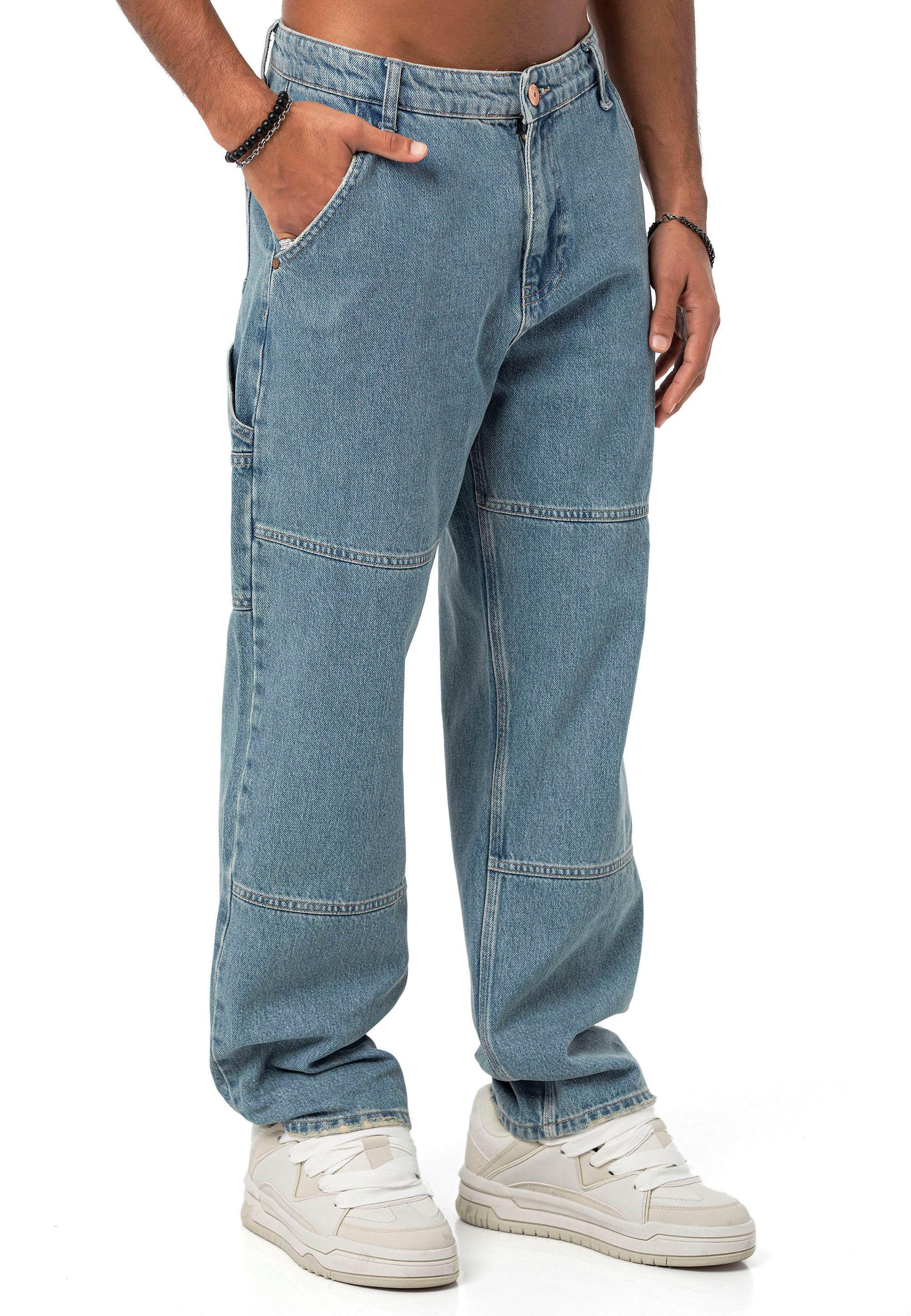 RedBridge Weite Jeans Red Bridge Herren Baggy Jeans Hose Denim Pants 5-Pocket-Style