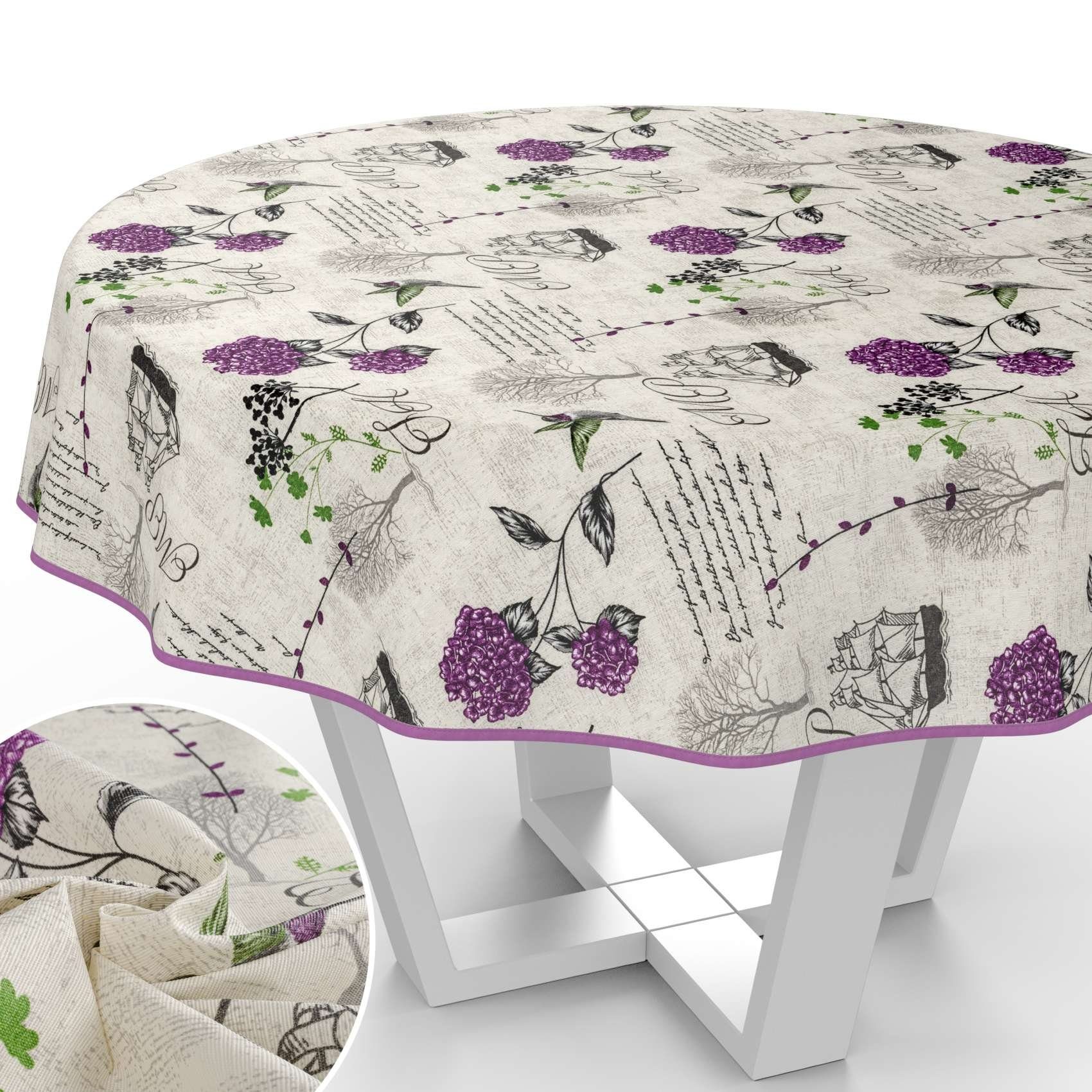 ANRO Tischdecke mit Blumen Botanik aus günstig online kaufen