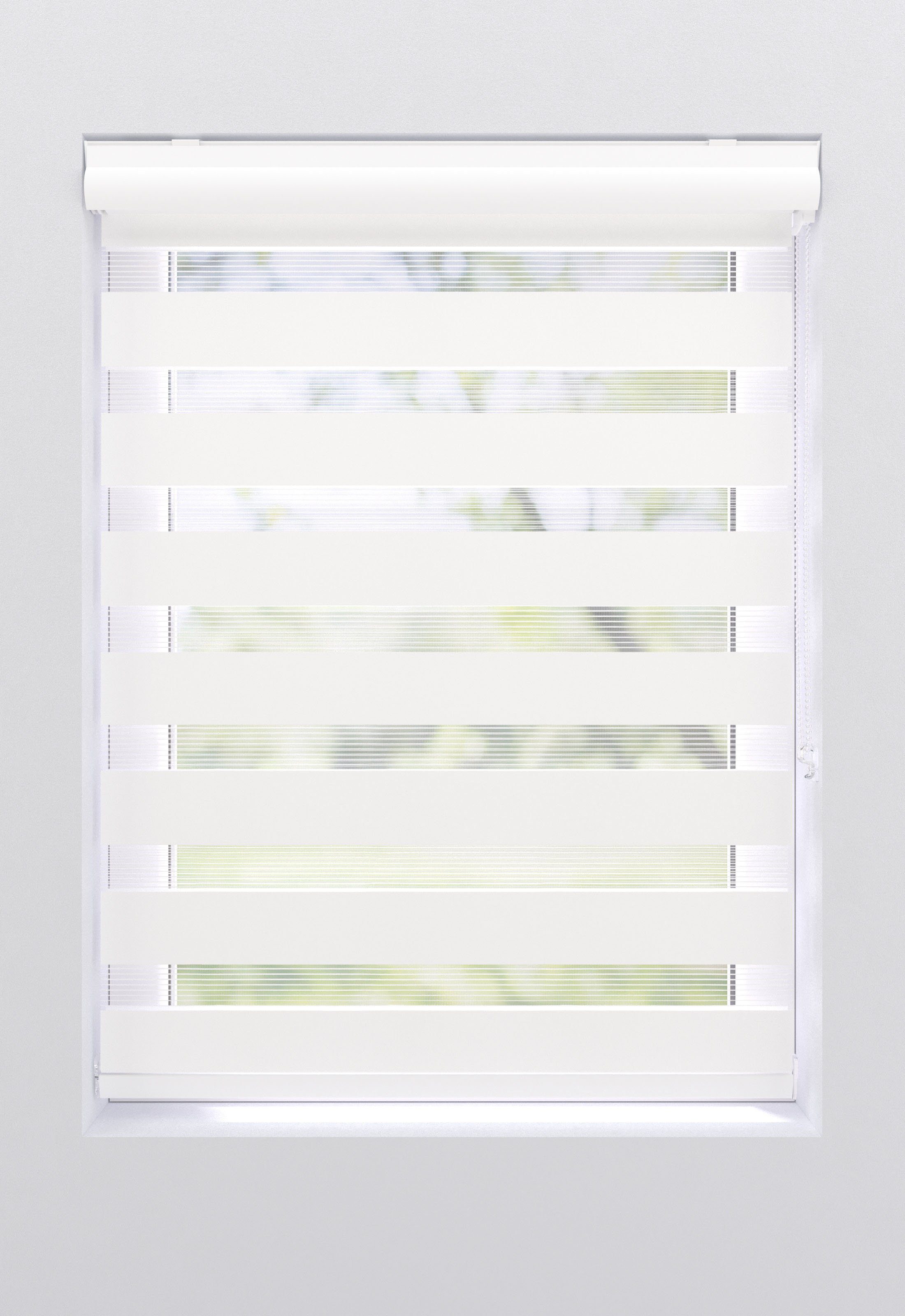 Doppelrollo Greta, my home, Lichtschutz, ohne Bohren, freihängend, Klemmträger mit Feststellschraube, mit Kassette, Befestigung mit Klemmträgern
