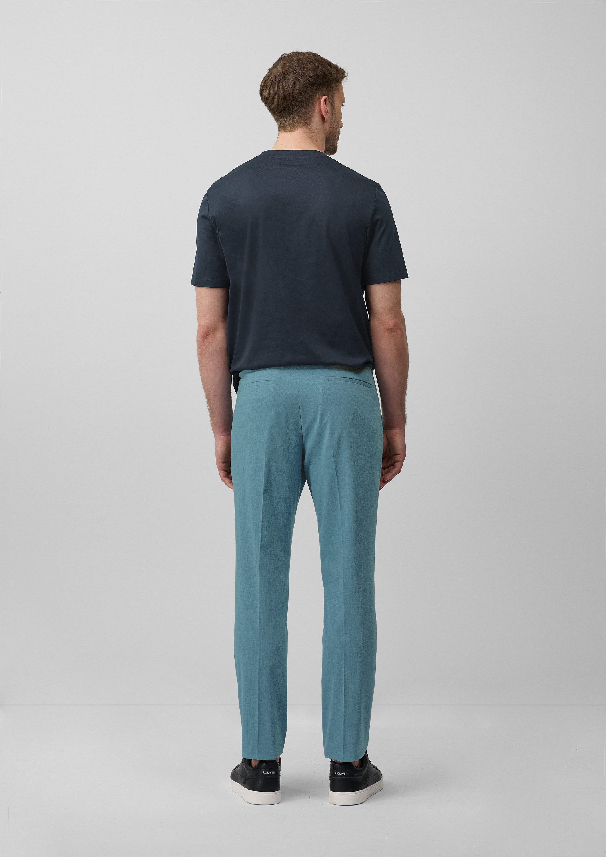 s.Oliver Chinos Hose S.OPURE s.O PURE: Anzughose aus meliertem Stretch-Twill