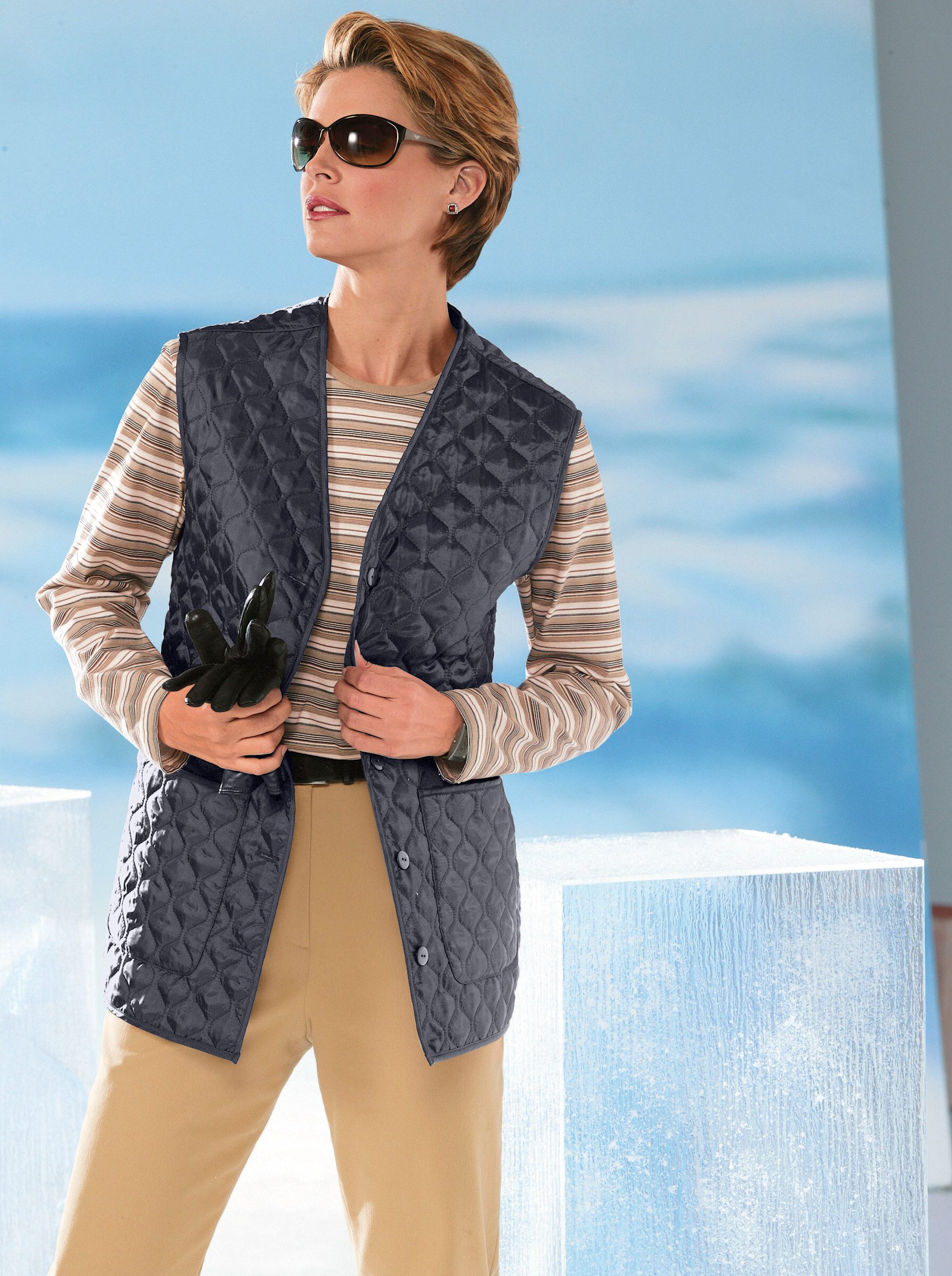 Sieh an! Jerseyweste Steppweste . günstig online kaufen