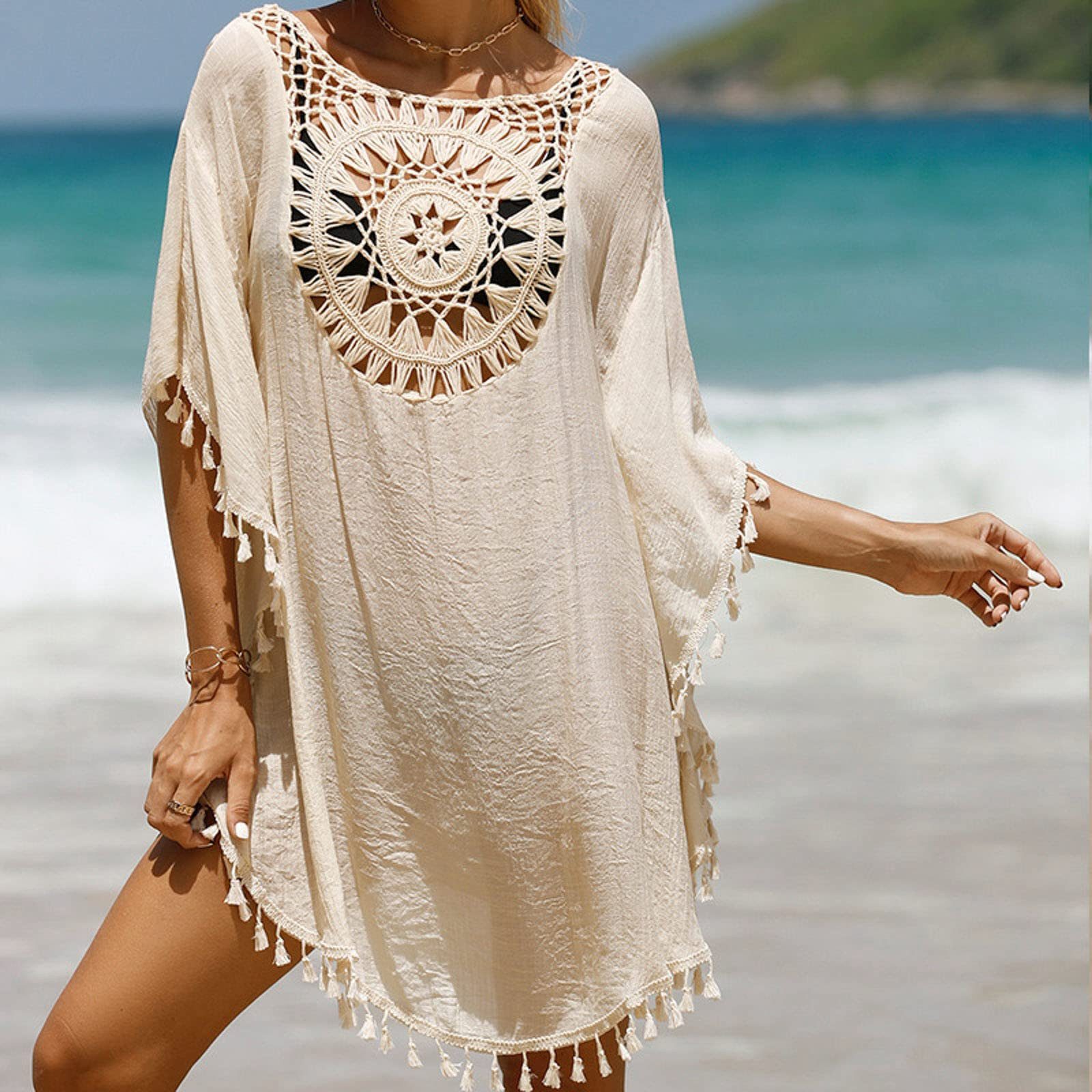 RWEUOQ Strandkleid Damen Bikini Cover Up günstig online kaufen