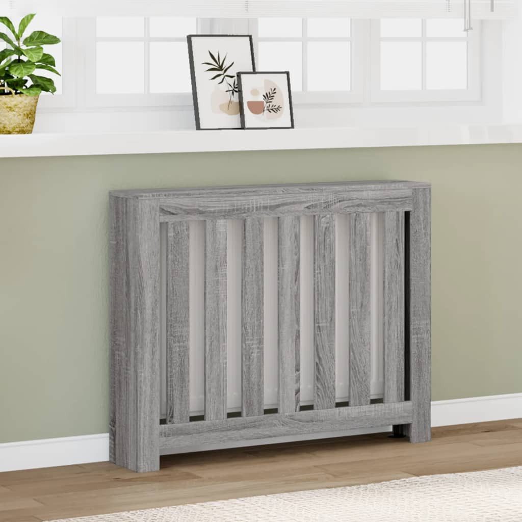 vidaXL Heizungsverkleidung 104 x 20 x 82 cm Heizkörperverkleidung Grau Sonoma 104x20x82 cm Spanpl