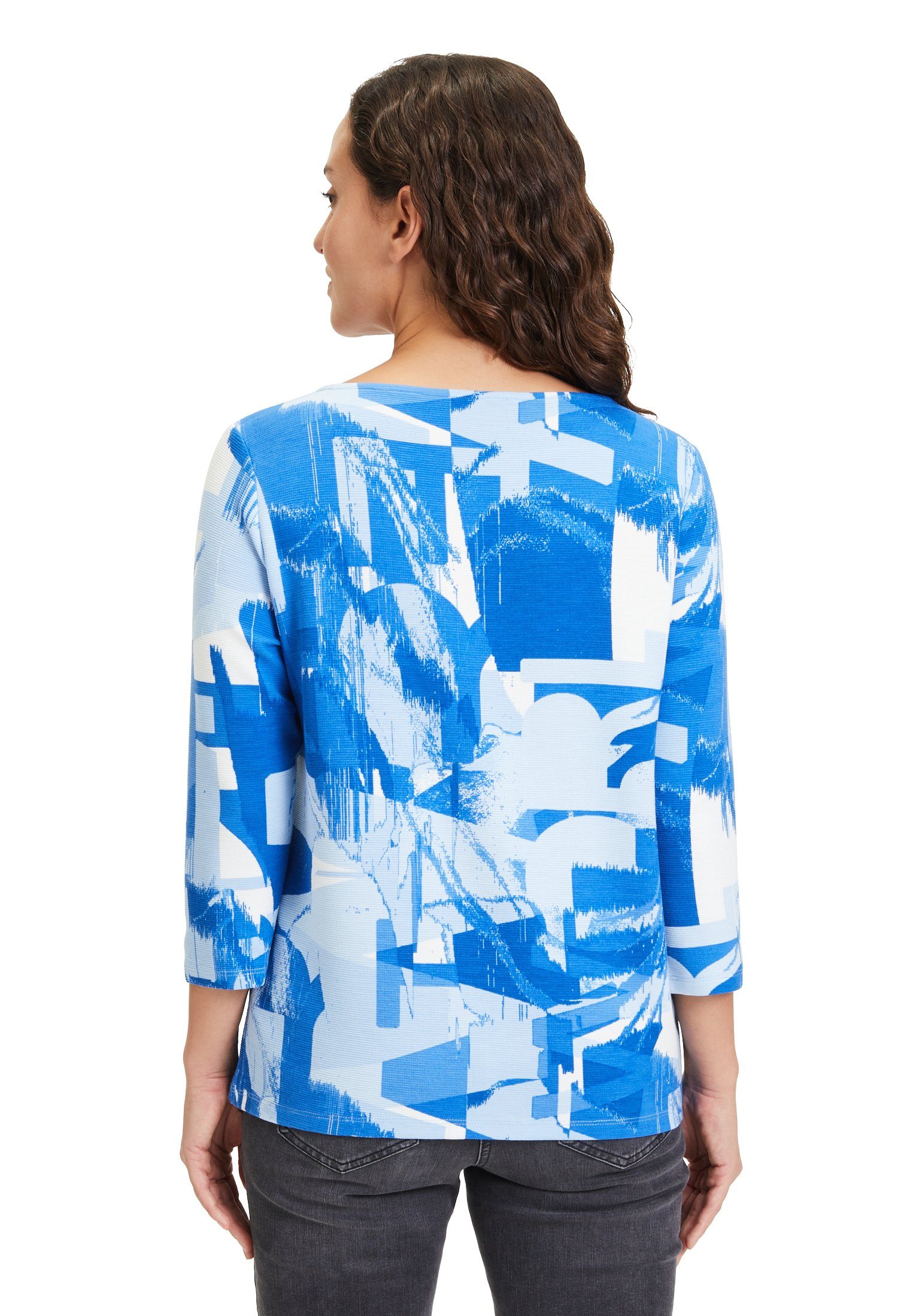 Blue-Light (1-tlg) Rippenstruktur Betty Barclay mit Material Sweatshirt Blue