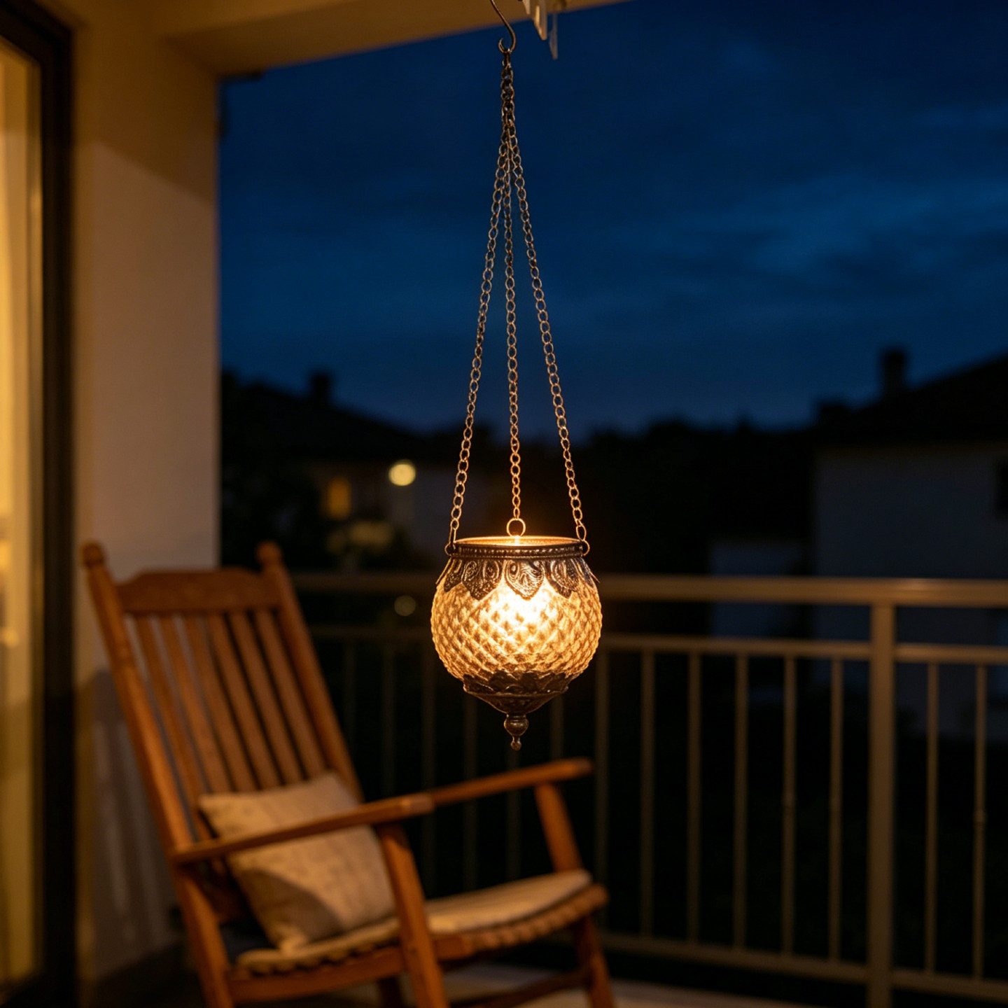 Super Solu Teelichthalter Vintage Kerzenglas zum Hängen Windlicht Laterne, Hänge-Deko (Silber, 1 St., 1 Teelichthalter), aus Glas & Metall – Deko für Balkon, Garten & Hochzeit