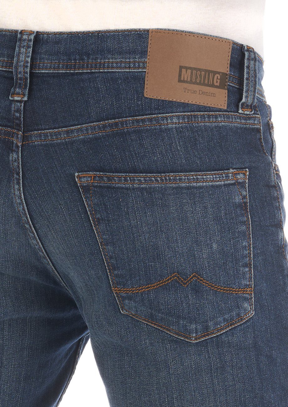 DENIM Herren MUSTANG mit (5000-883) Hose BLUE Vegas Slim Denim Slim-fit-Jeans Stretch Jeanshose Fit