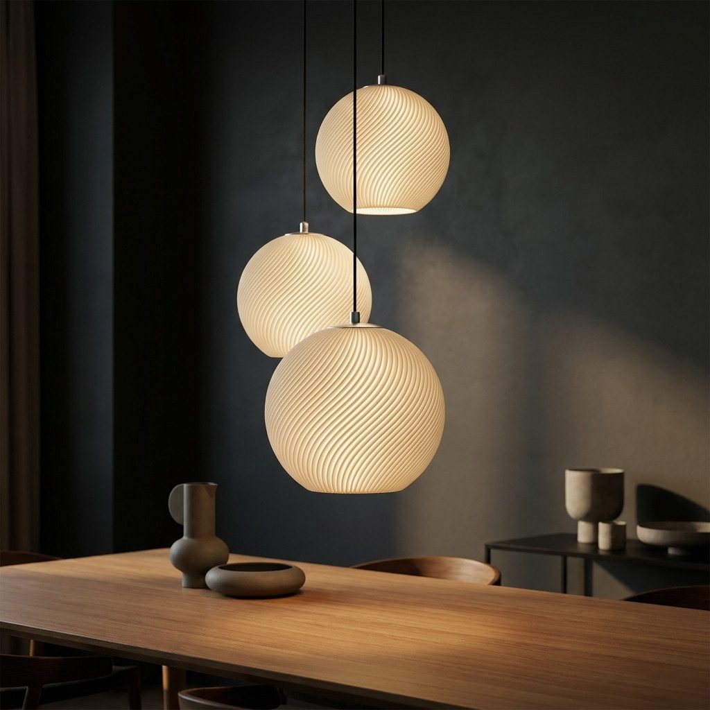 Roomberry Lampenschirm Onda Lampenschirm — Pendelleuchte Kugel, Designer Lampenschirm