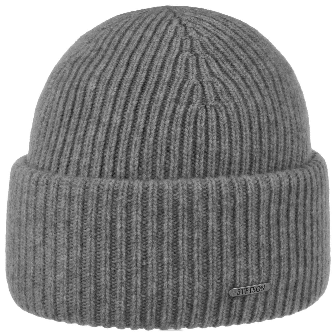 Stetson Beanie (1-St) Mütze Italy in Umschlag, Made grau-meliert mit