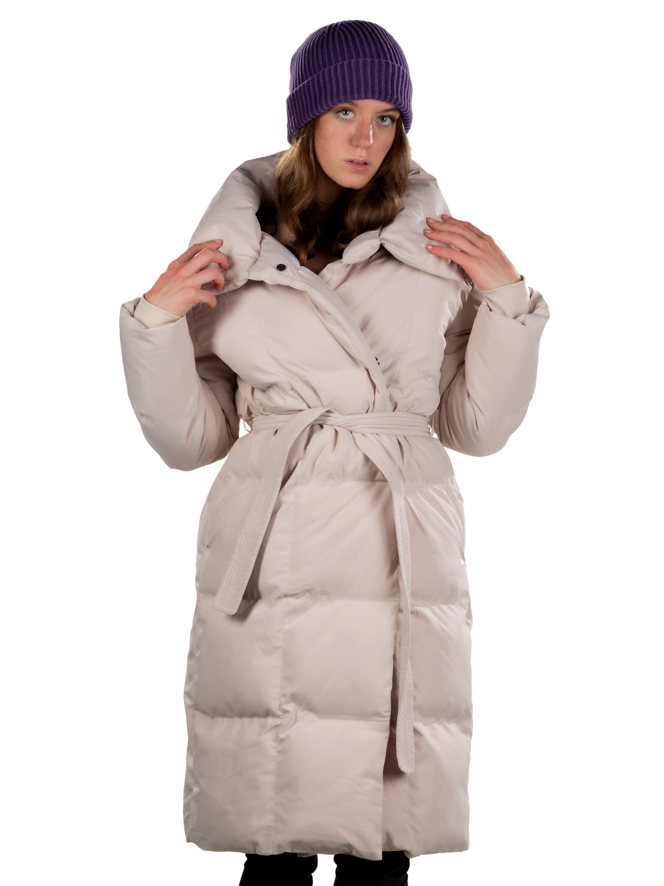 Shorai Steppjacke Steppmantel mit Gürtel hoher günstig online kaufen