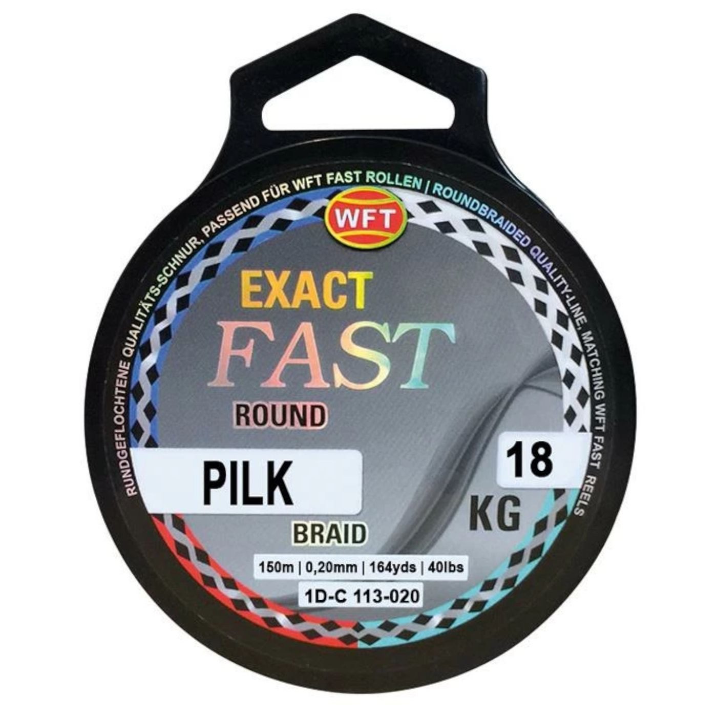 Angelschnur WFT Fast Pilk & Braid blue exact 18kg 0,20mm - 150m Angelschnur