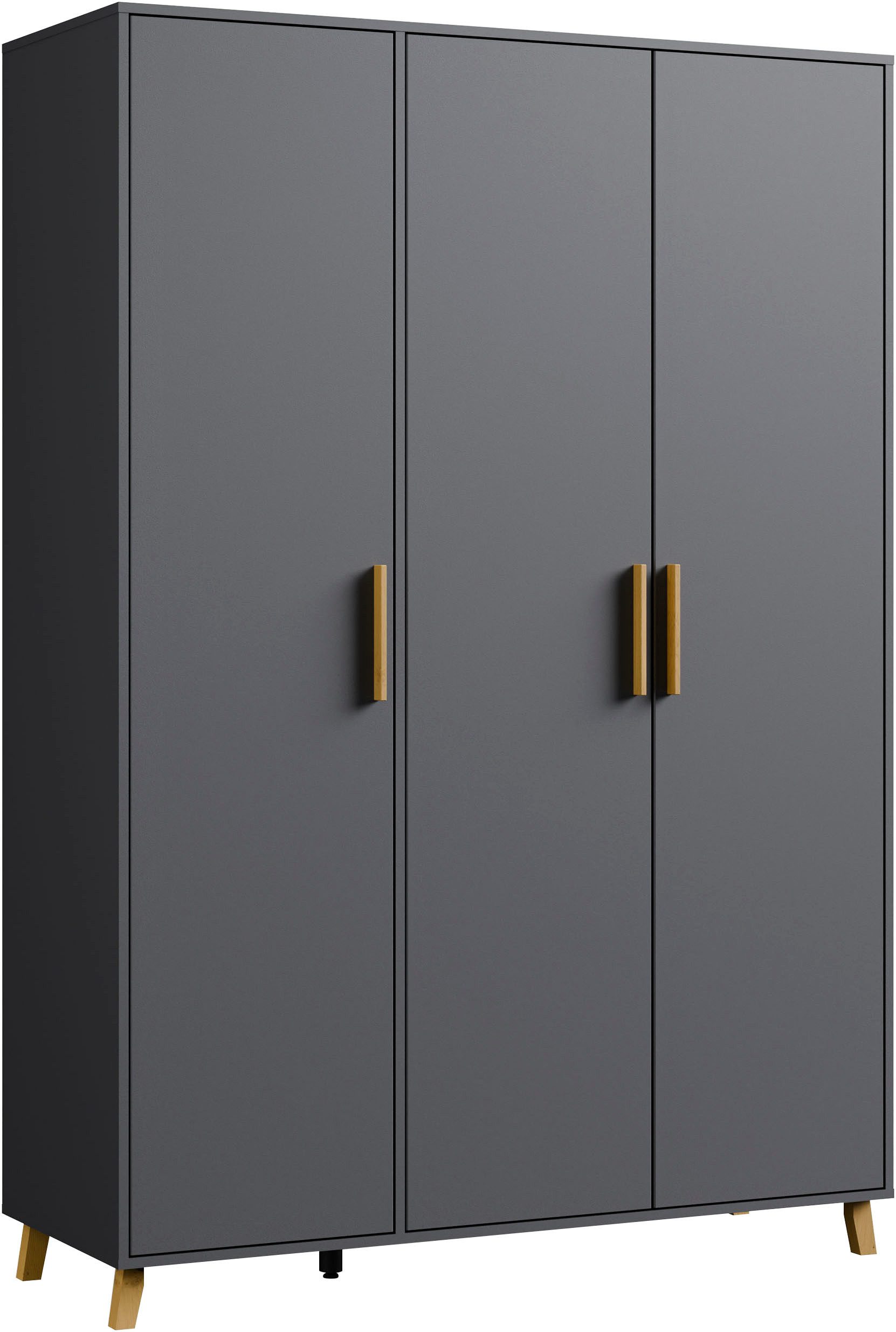 rauch Drehtürenschrank Kleiderschrank Schrank Garderobe SHINJO Breiten 93/140/187 cm (in 3 verschiedenen Ausstattungen BASIC/CLASSIC/PREMIUM) Griffe und Füße aus Massivholz, viel Stauraum MADE IN GERMANY