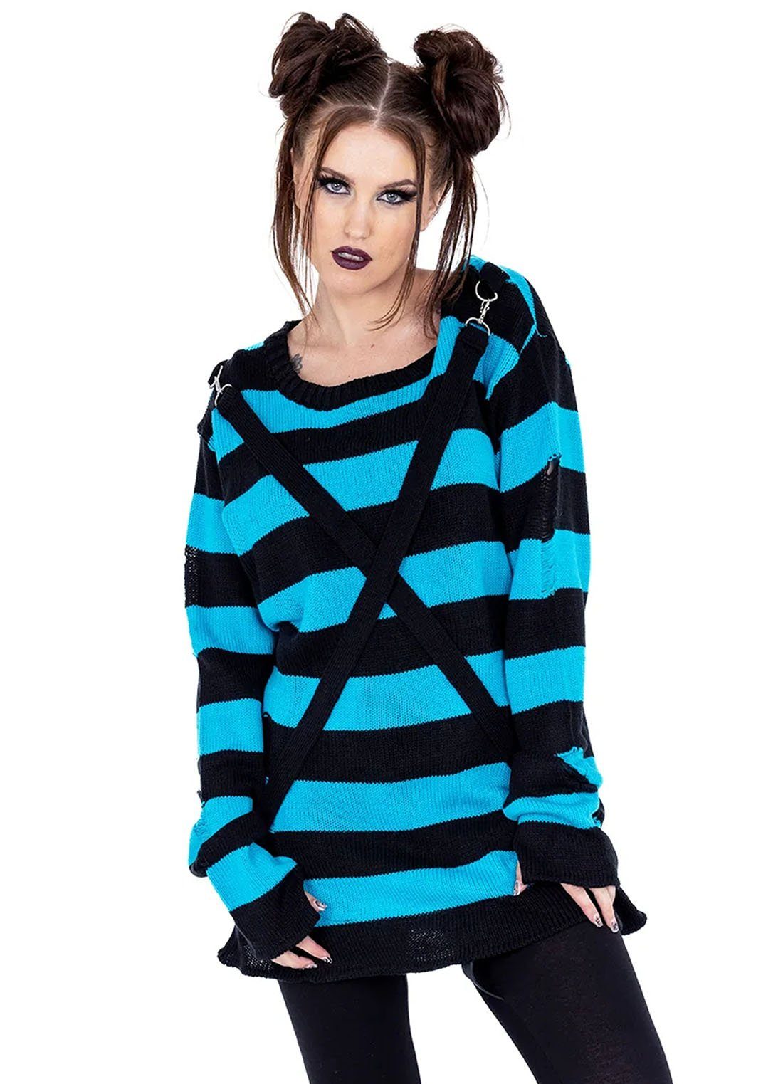 Strickpullover Oriana Strickpulli Blau