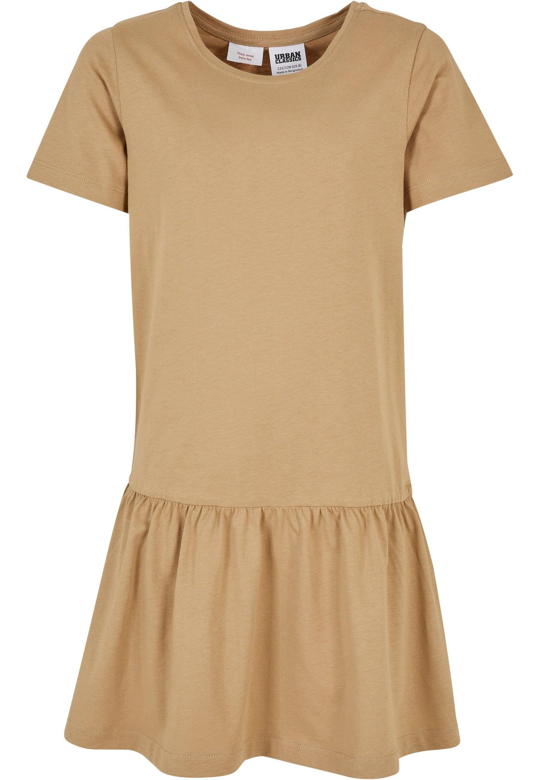 URBAN CLASSICS Jerseykleid Damen Girls (1-tlg) Dress Valance unionbeige Tee