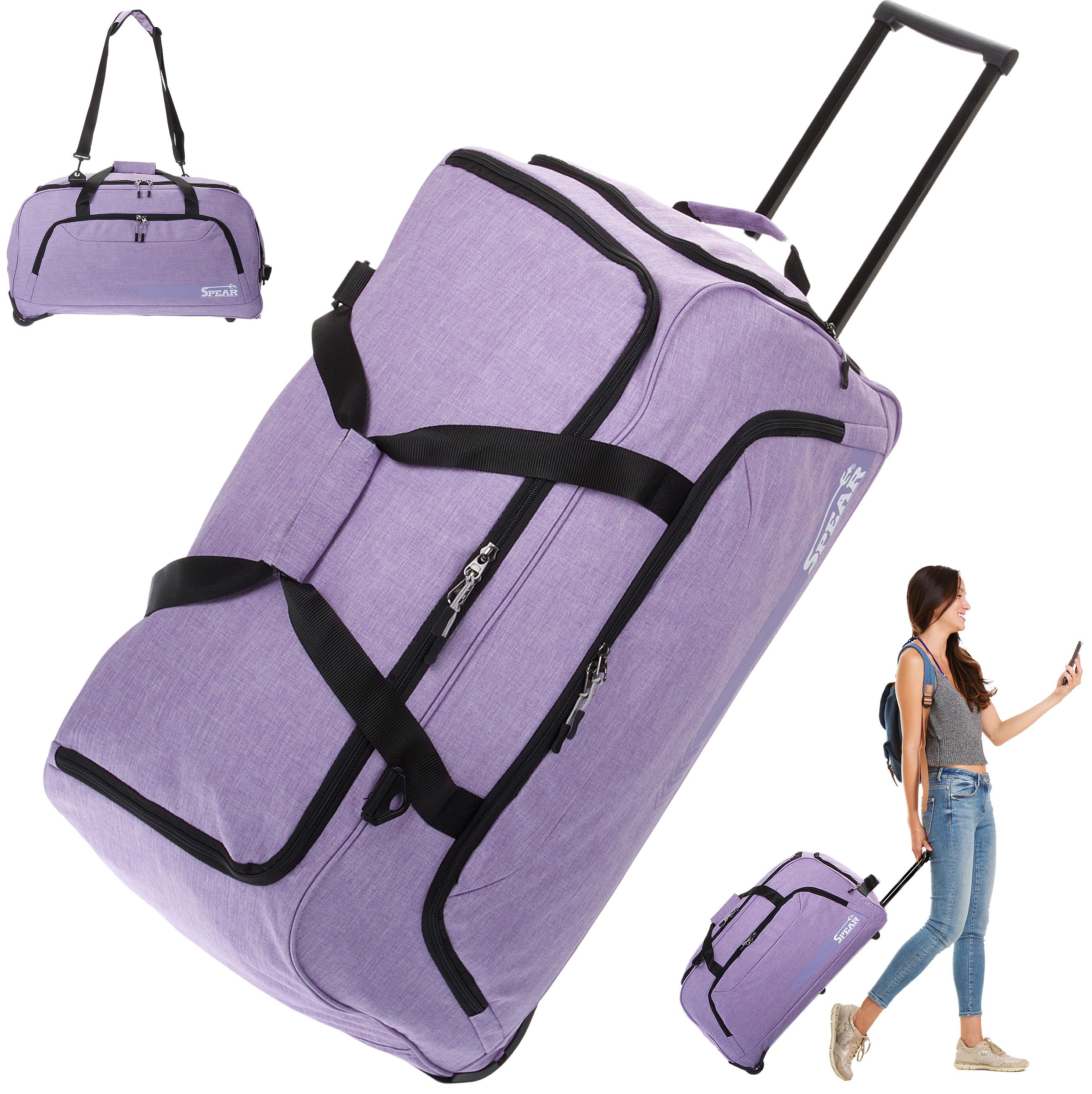 Spear Bags Trolley Cruiser Reisetasche 85 L 68 cm Trolly mit Schultergurt, Reise Tasche Rollen Schuhfach Damen Herren + Koffergurt