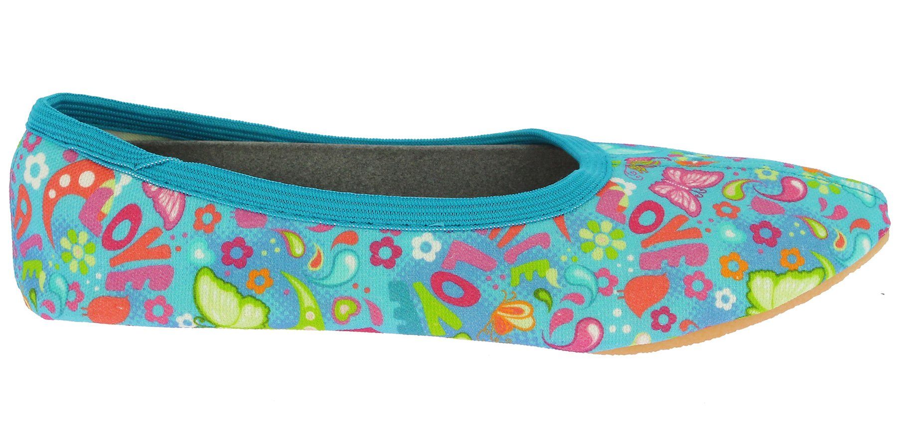 Beck Schläppchen Spring Gymnastikschuh (Handgenäht in Erlenbach) rutschfeste Sohle aus Naturkautschuk
