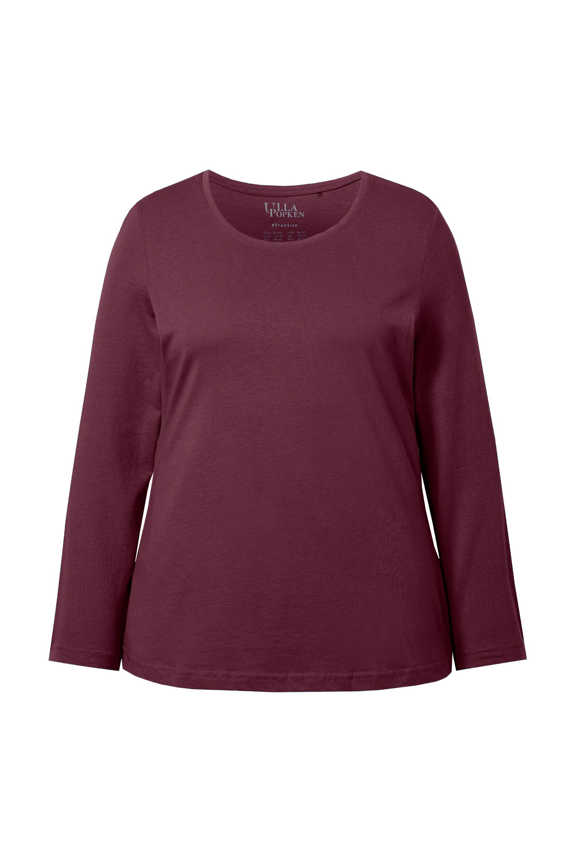 Ulla Popken T-Shirt bis 64 Oberteil Langarmshirt Basic Langarm günstig online kaufen
