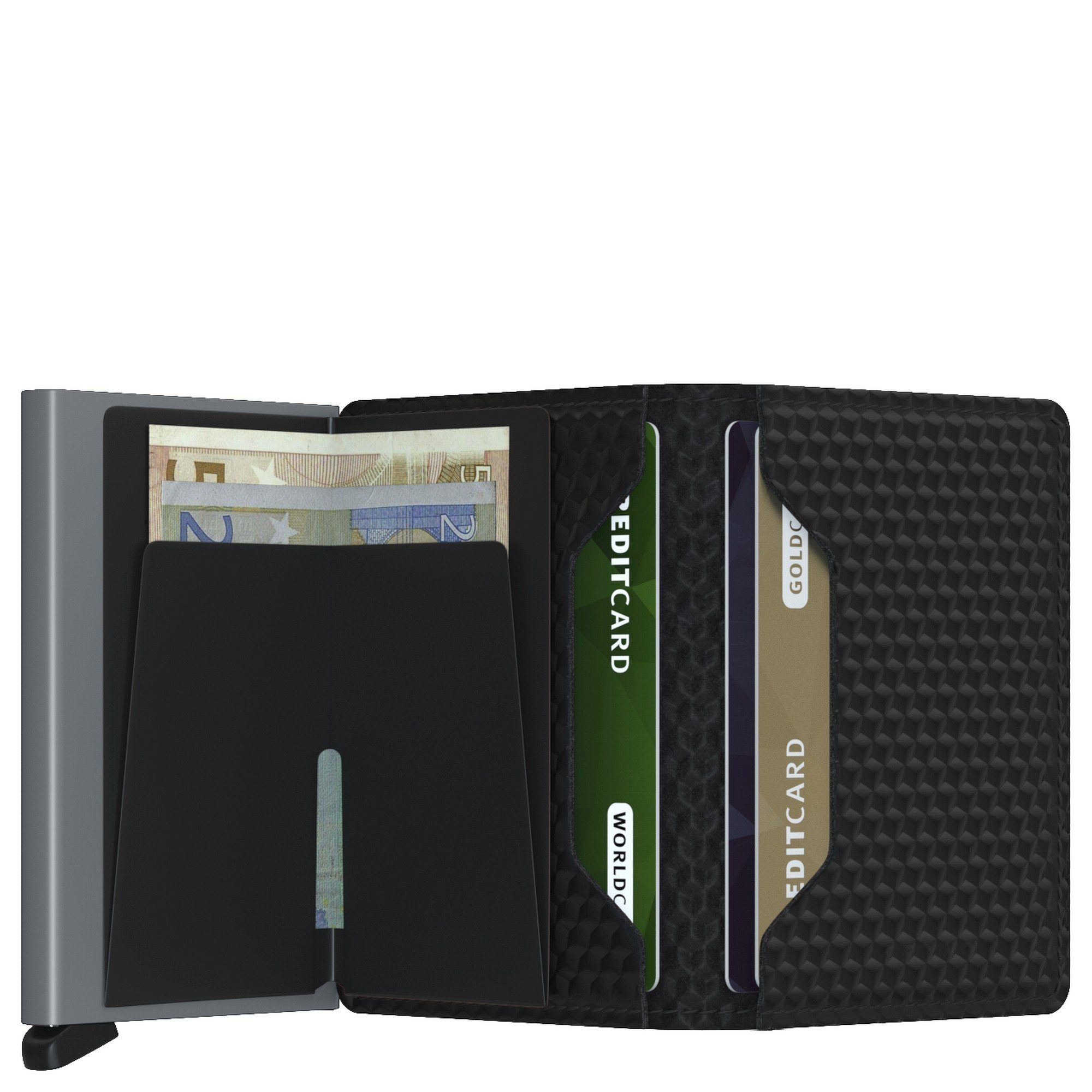 SECRID Geldbörse (1-tlg) RFID Cubic Slimwallet 6.8 - cm Geldbörse black-titanium