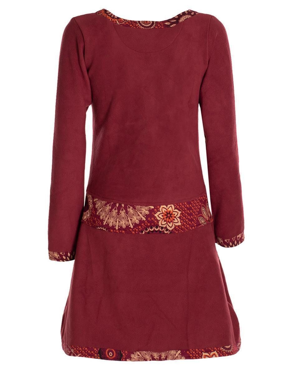 Vishes Midikleid Extra warmes Winterkleid Damen Langarm Kleider Sweatkleid günstig online kaufen