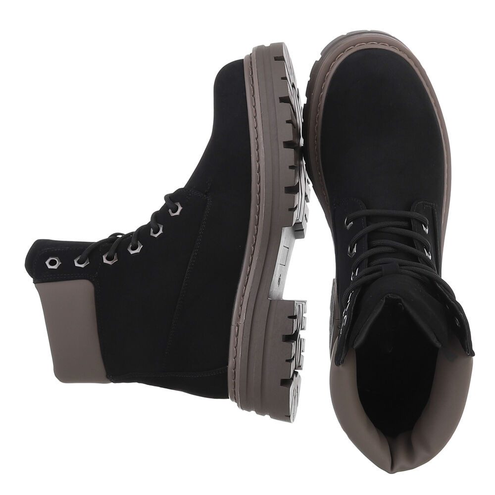 Ital-Design Damen Schnürschuhe Freizeit Stiefelette (87740352) Blockabsatz günstig online kaufen