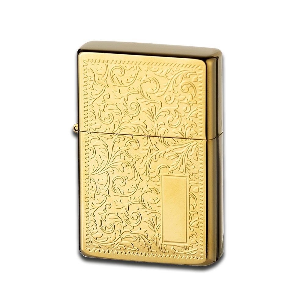 Coumo Feuerzeuge Design Benzinfeuerzeug, edel, mit Metall Geschenk Box