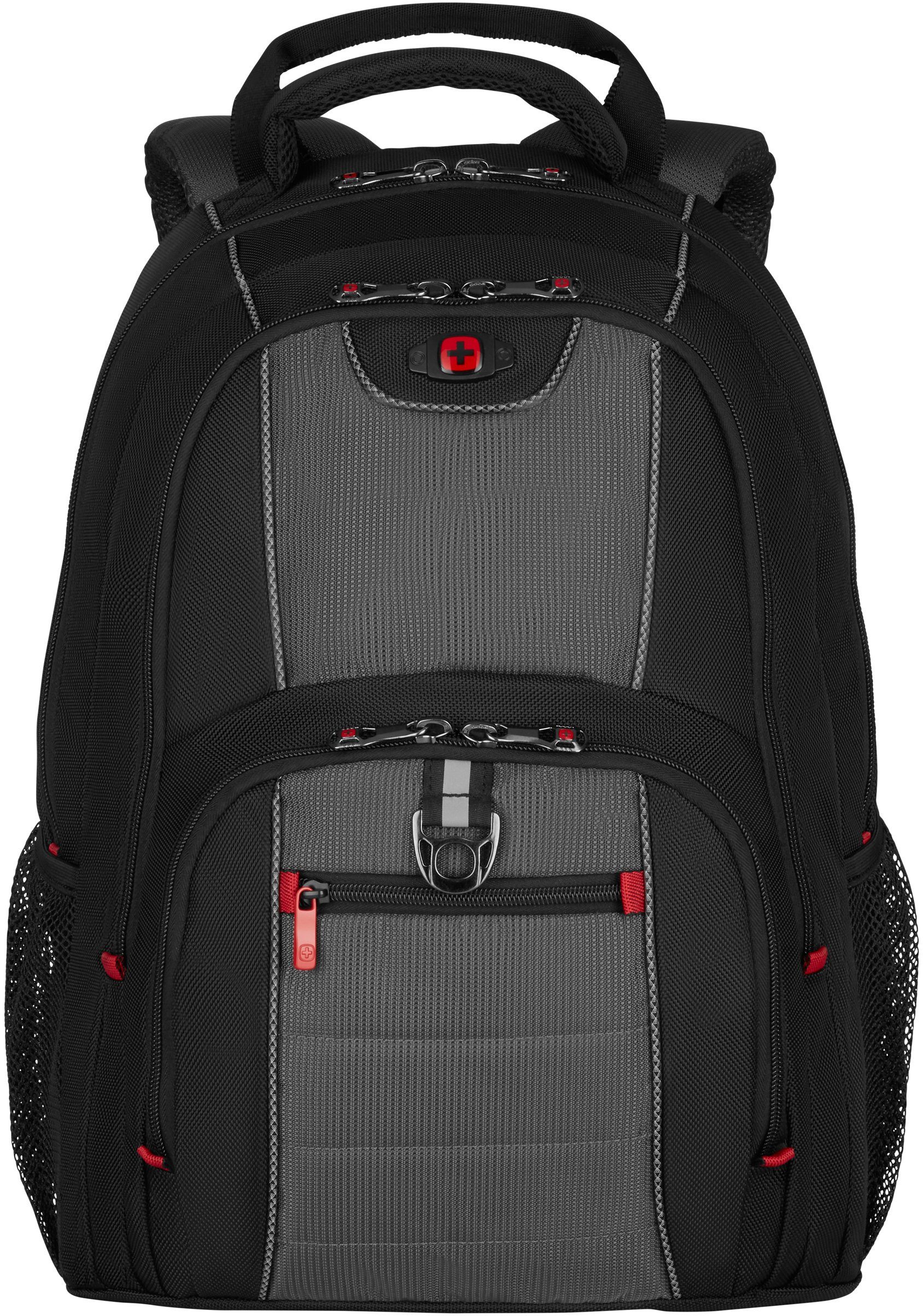 Wenger Laptoprucksack Pillar, schwarz/ grau, für Laptops bis 16 Zoll