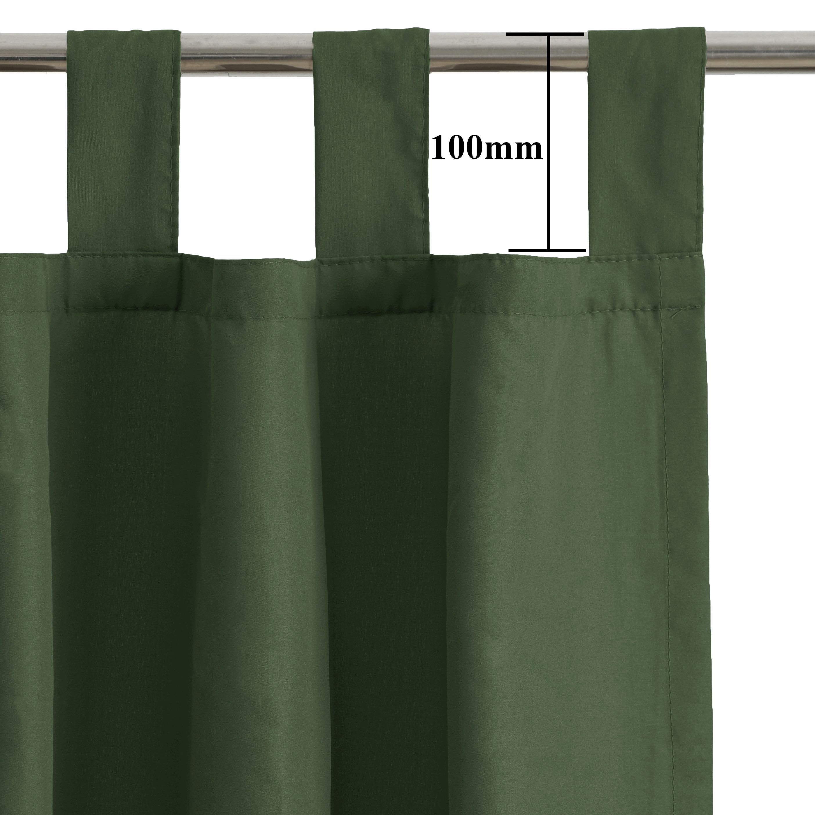 OTTO home Vorhang Parry (2 St), Schlaufen, blickdicht, Polyester, 2-er Set, blickdicht, monochrom, basic