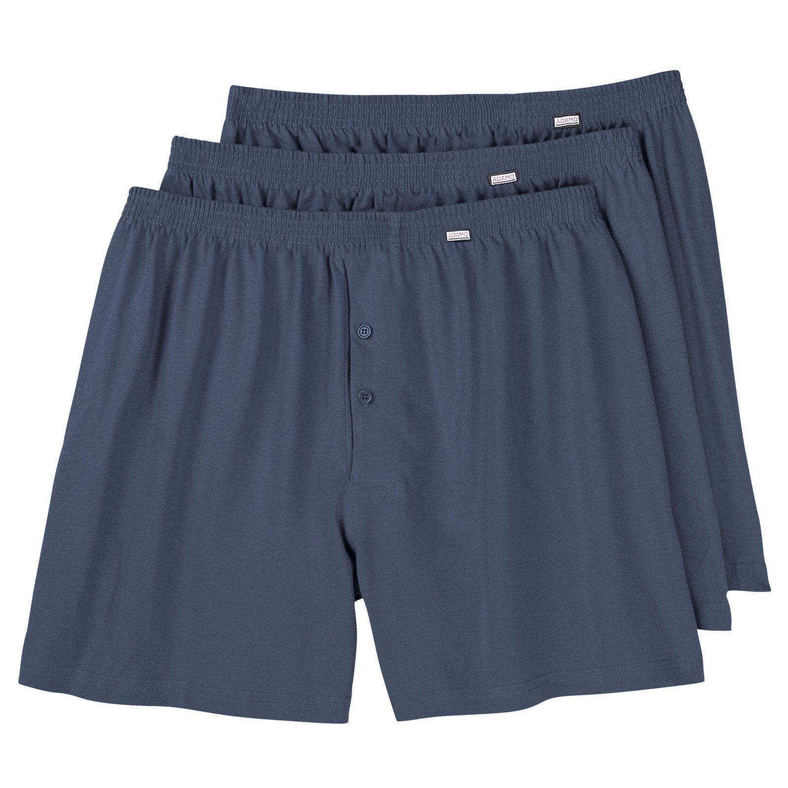 Boxershorts Adamo 3er-Pack Boxershorts denimblau Übergröße