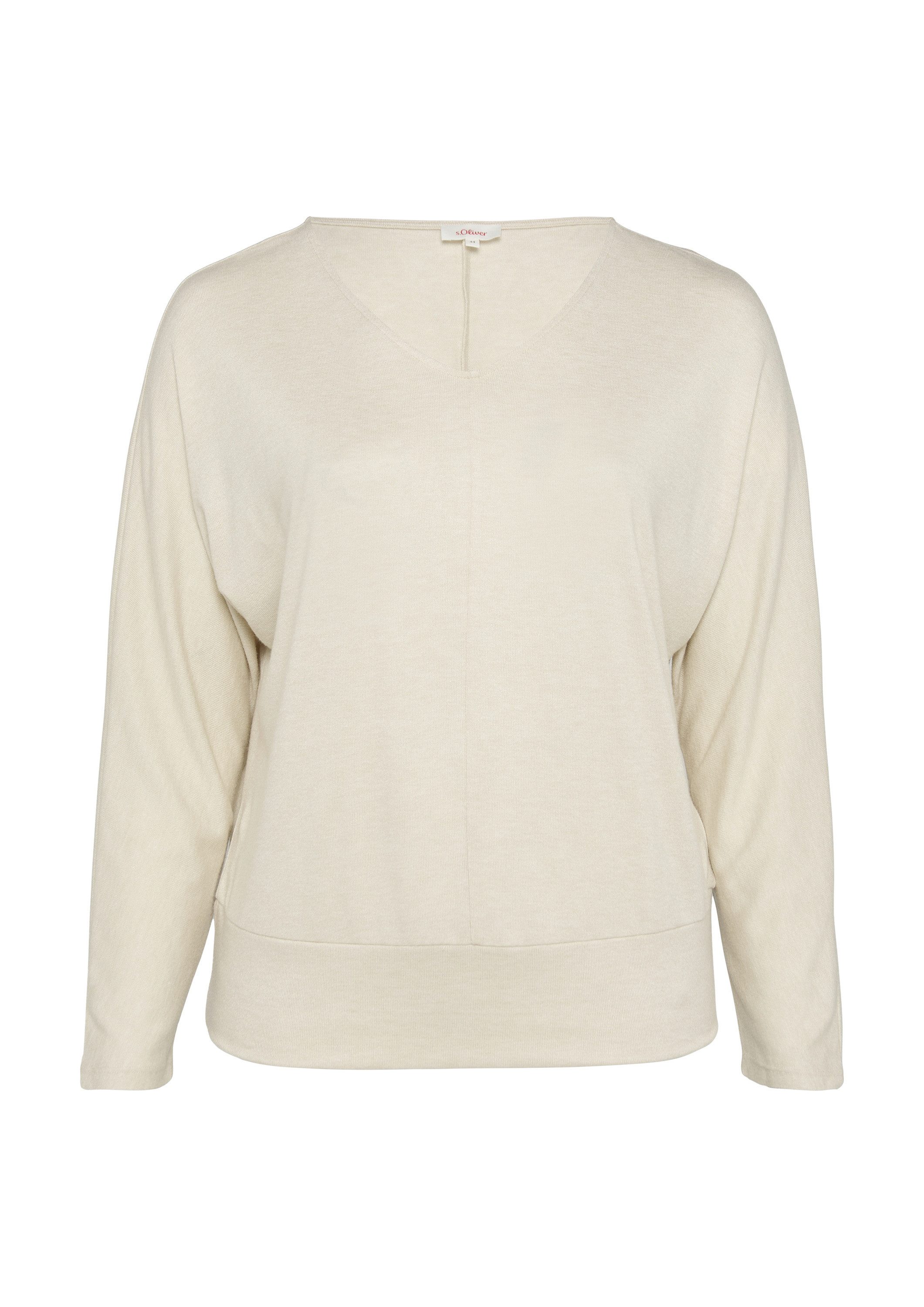 s.Oliver Langarmshirt T-Shirt Langarmshirt mit Fledermausärmeln und breitem günstig online kaufen