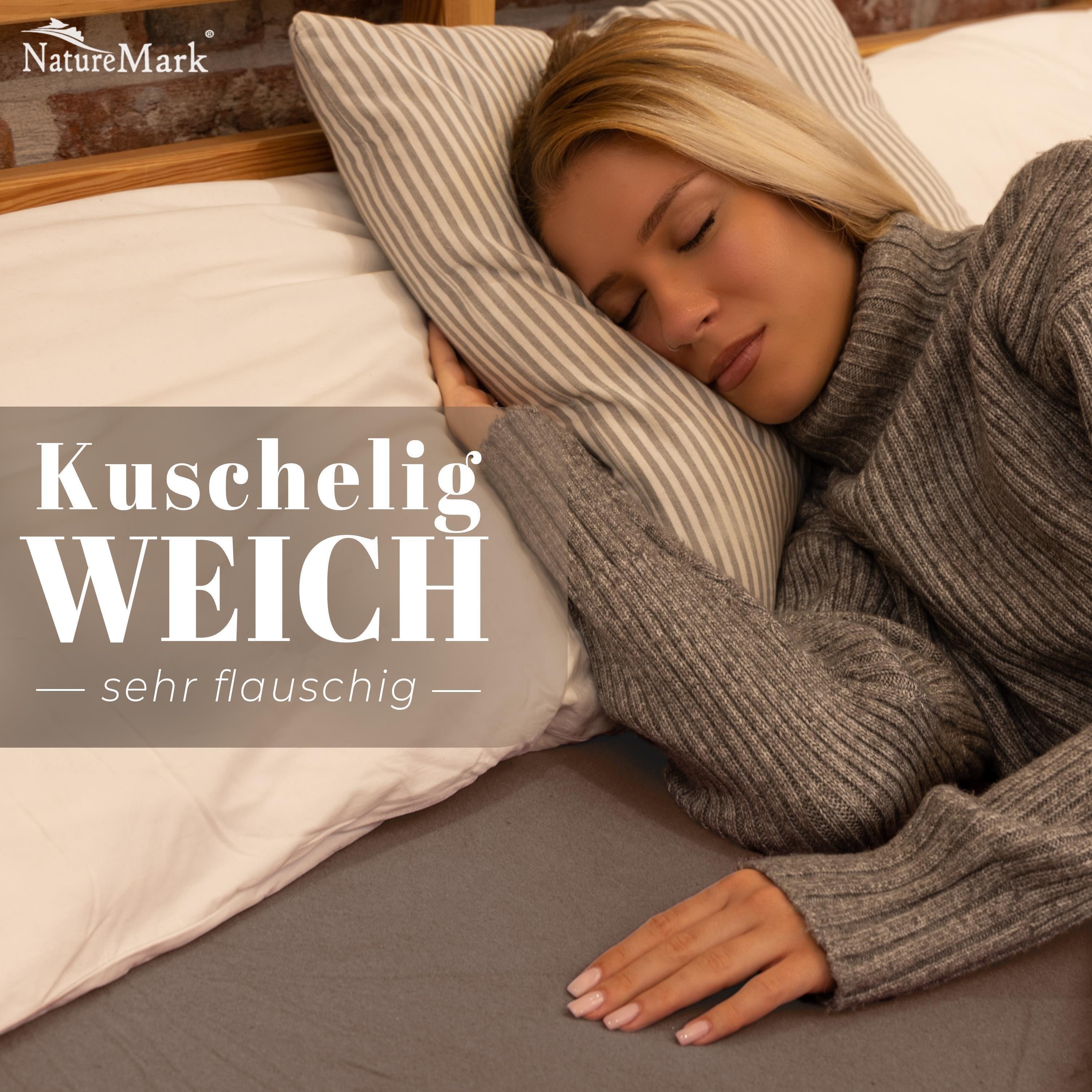 NatureMark Spannbettlaken Winter Thermo Fleece Spannbettlaken, 80% Baumwoll günstig online kaufen