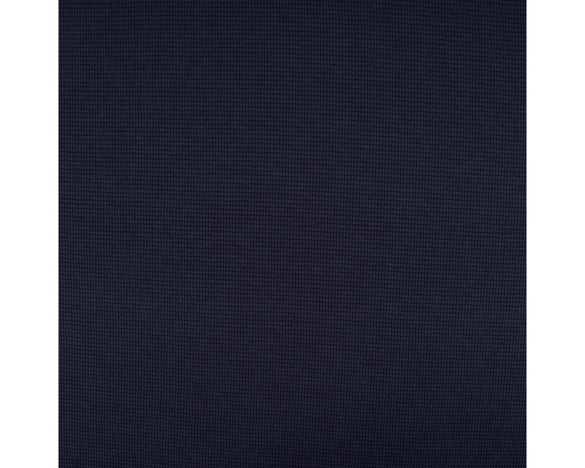 Thumbnail - SCHÖNER LEBEN. Stoff Waffeljersey Waffelstrick einfarbig dunkelblau 1,40m Breite, allergikergeeignet