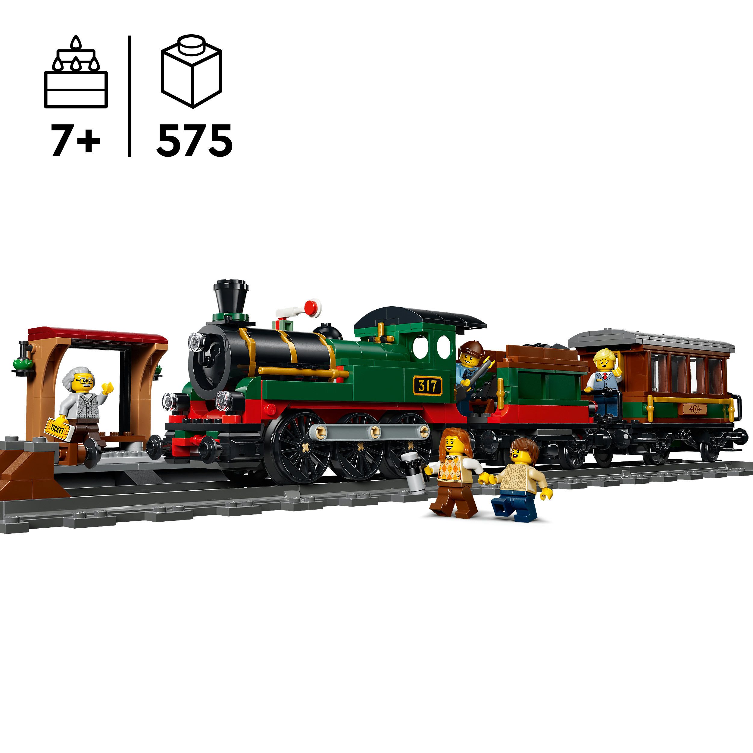 LEGO® Klassischer Dampfzug (60511), LEGO City Konstruktionsspielsteine, (575 St), Made in Europe