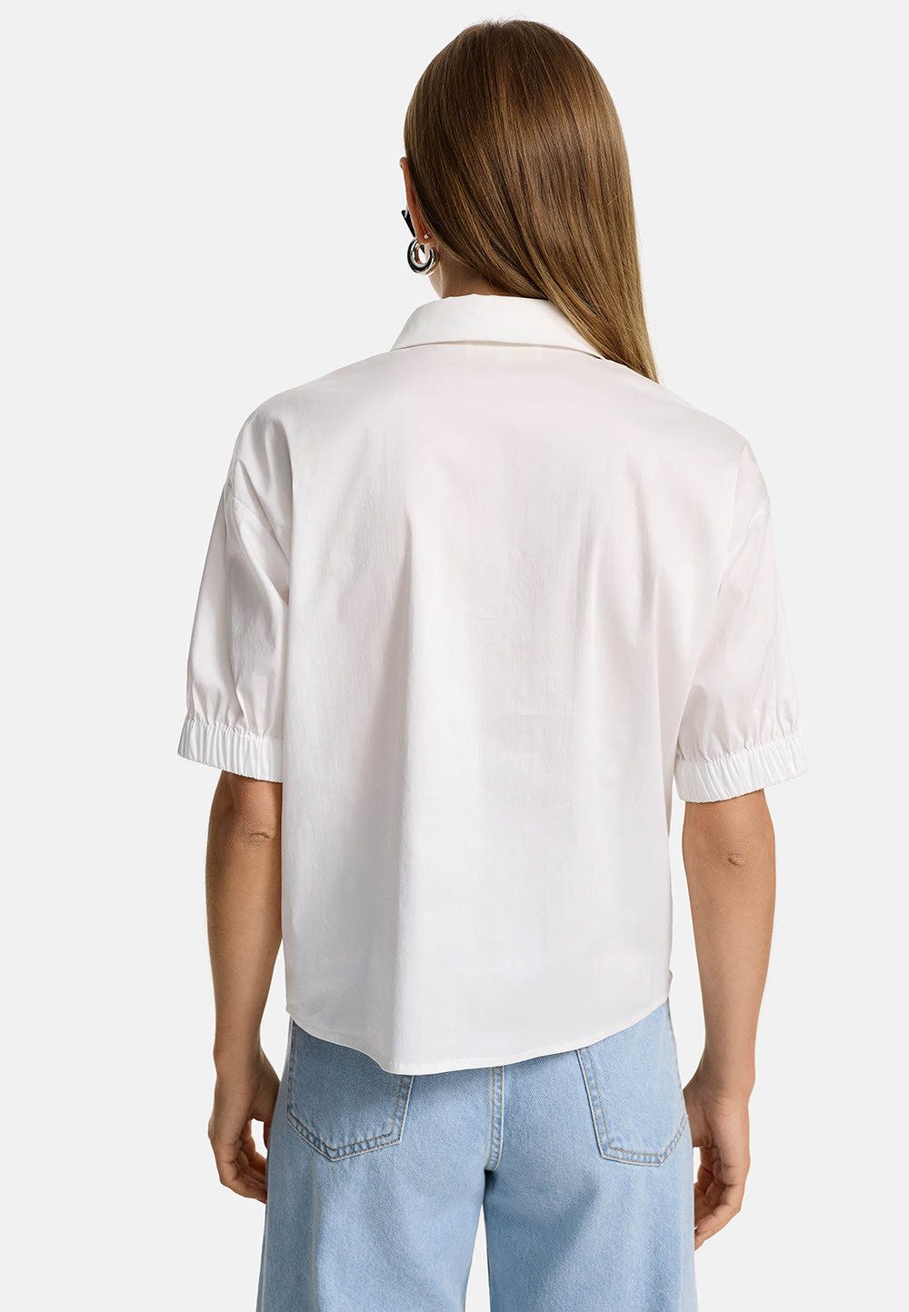 CATNOIR Kurzarmbluse Catnoir Bluse Baumwollstretch 1/2 Arm (1-tlg)