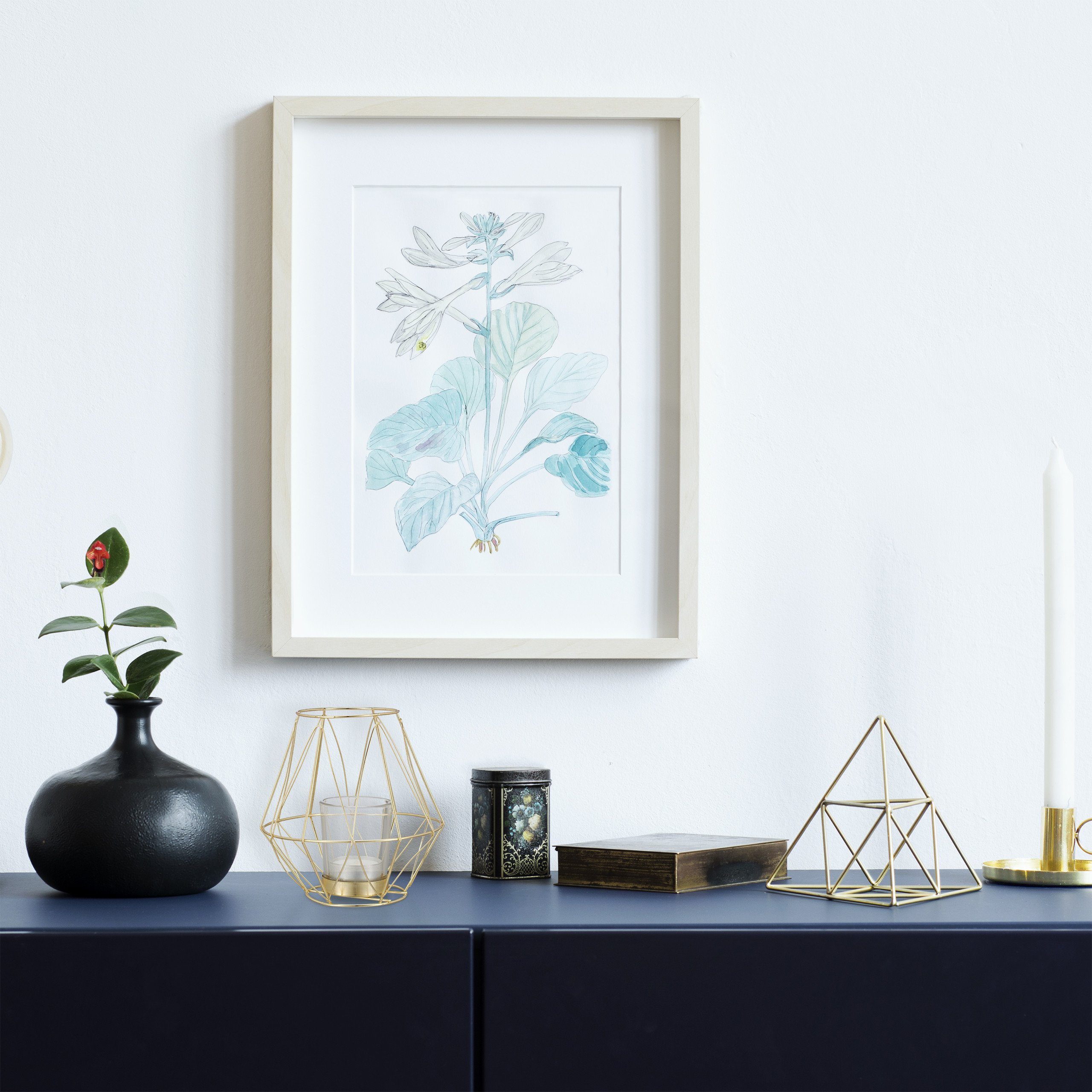 relaxdays Teelichthalter Geometrischer Teelichthalter, Gold günstig online kaufen