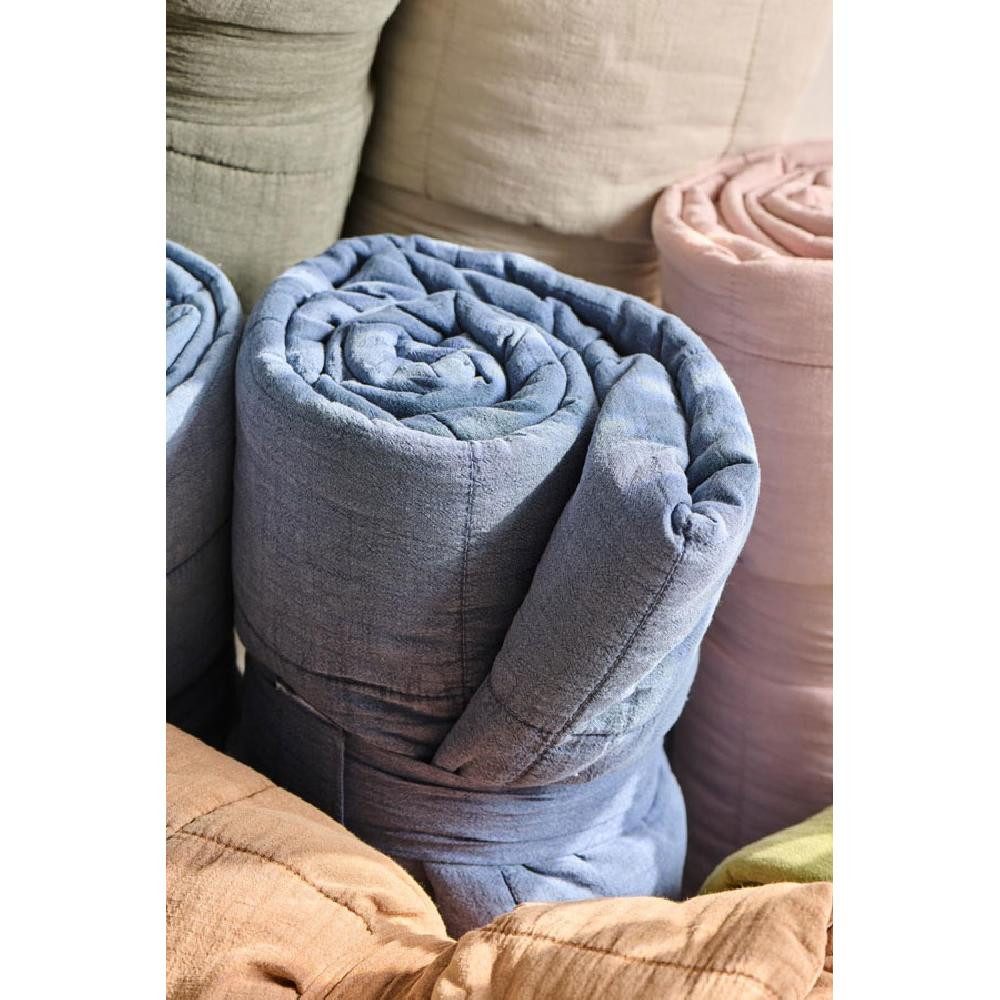Wohndecke Ib Laursen Tagesdecke Quilt Klassisch Indigo Blau (130x180cm), Ib günstig online kaufen