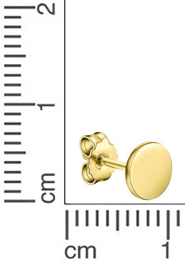 Firetti Single-Ohrstecker Schmuck Geschenk Gold 375 Ohrschmuck einzeln Scheibe