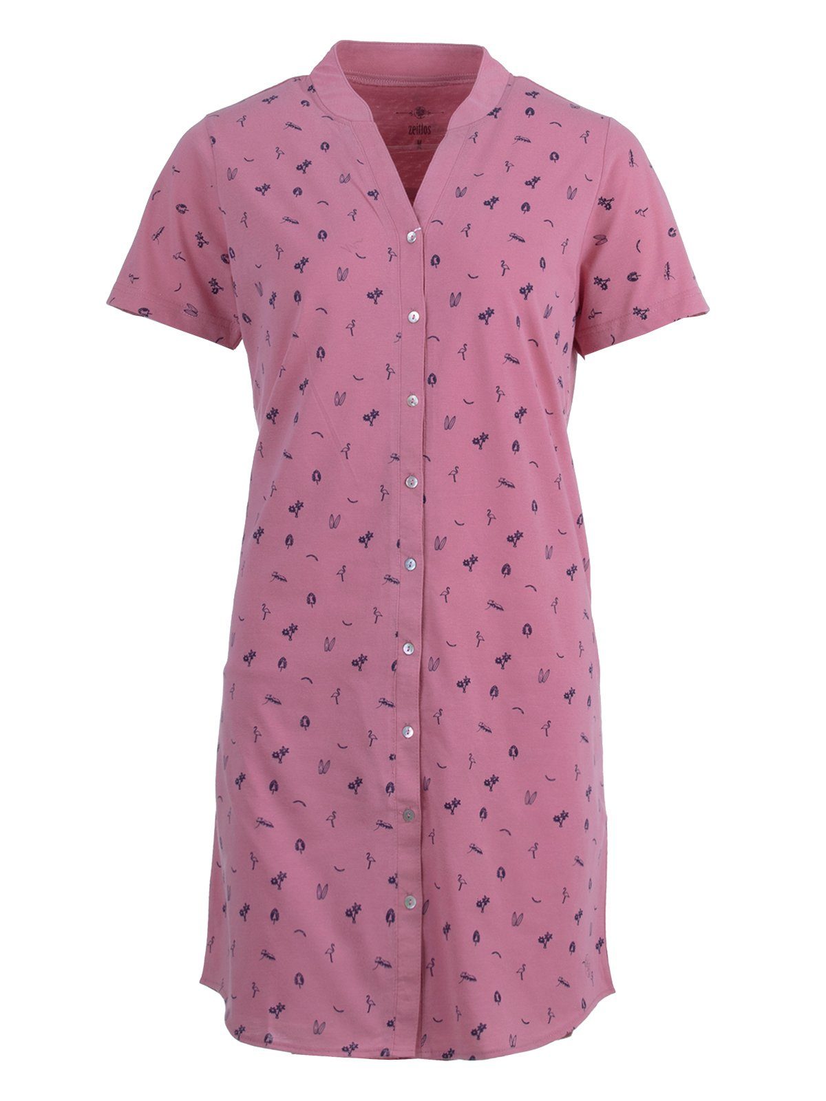 zeitlos Nachthemd Nachthemd Kurzarm - Knopfleiste durchgehend günstig online kaufen