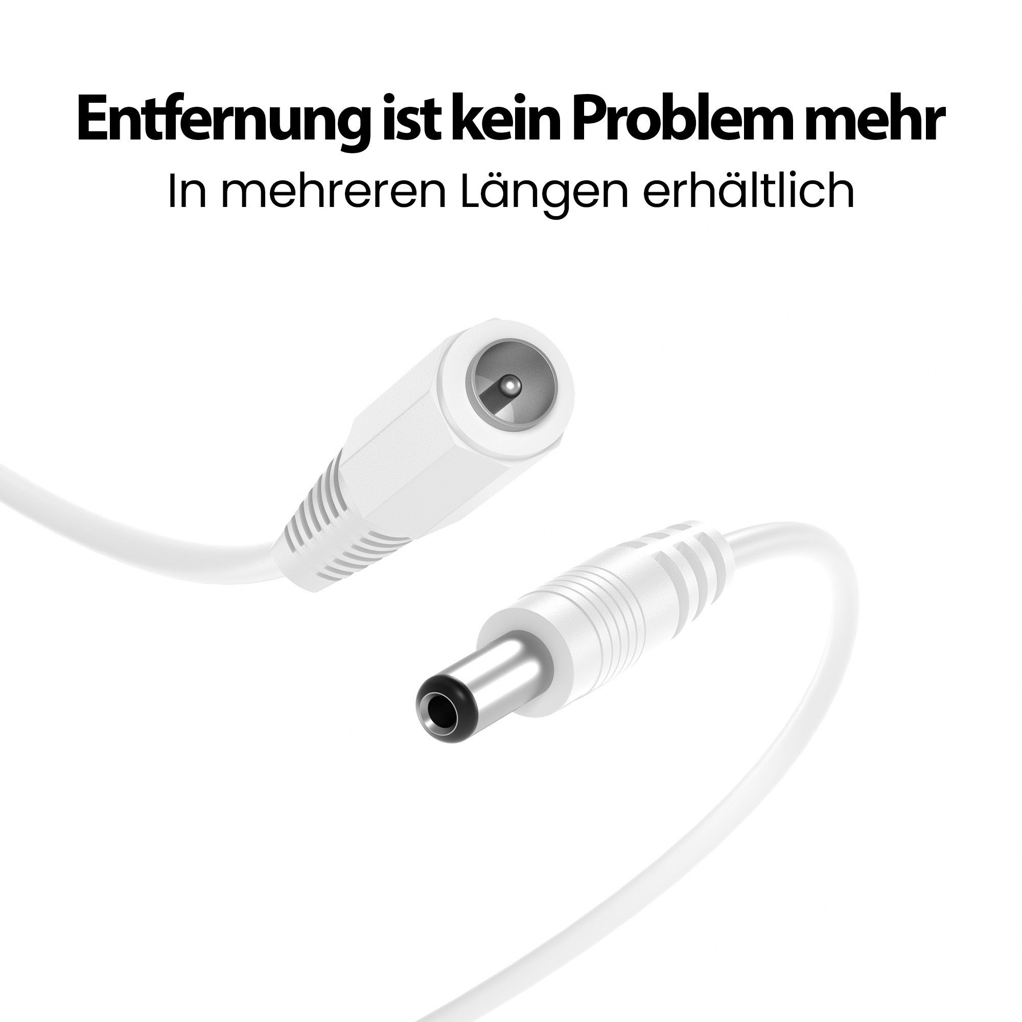JAMEGA DC Verlängerungskabel 12V 5,5mm x 2,1mm Stecker Kabel Buchse Kupplung Netzkabel, Hohlstecker , Hohlsteckerbuchse (250 cm) – Bild 4 von 5