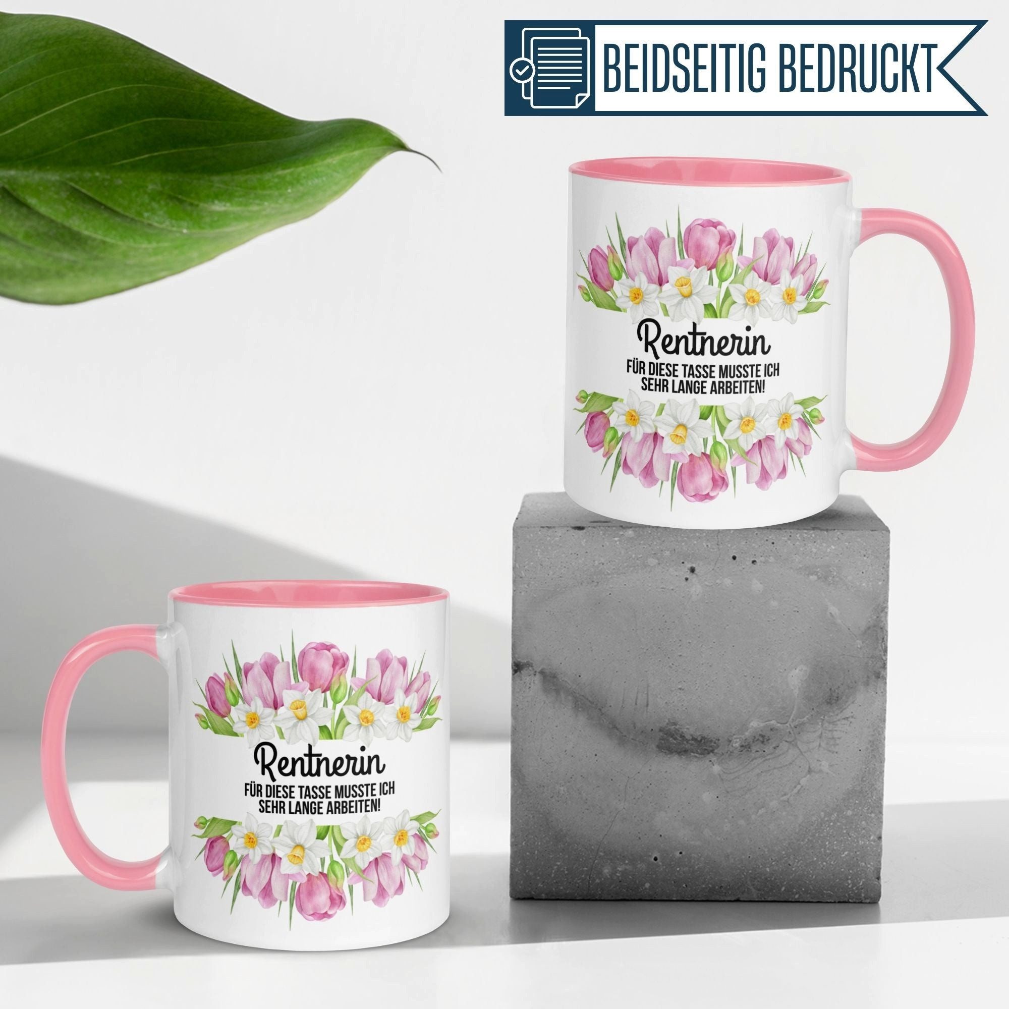 Momentals Tasse Rentnerin – Für die Tasse musste ich sehr lange arbeiten – Rente Frau, Gratis Versand · Links-&Rechtshänder · Spülmaschinenfest