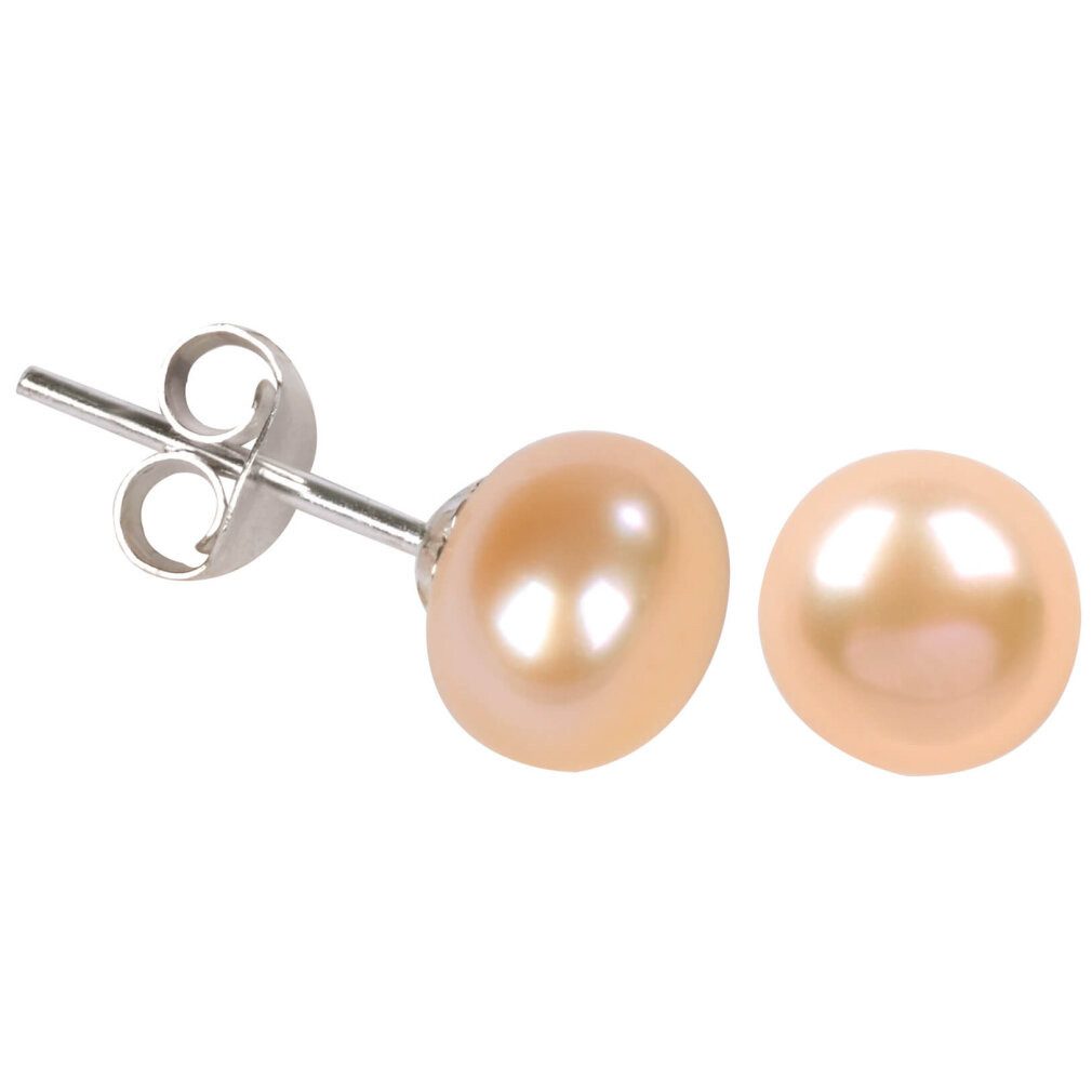 JwL Luxury Pearls Ohrring-Set Earrings made of real pearls of salmon