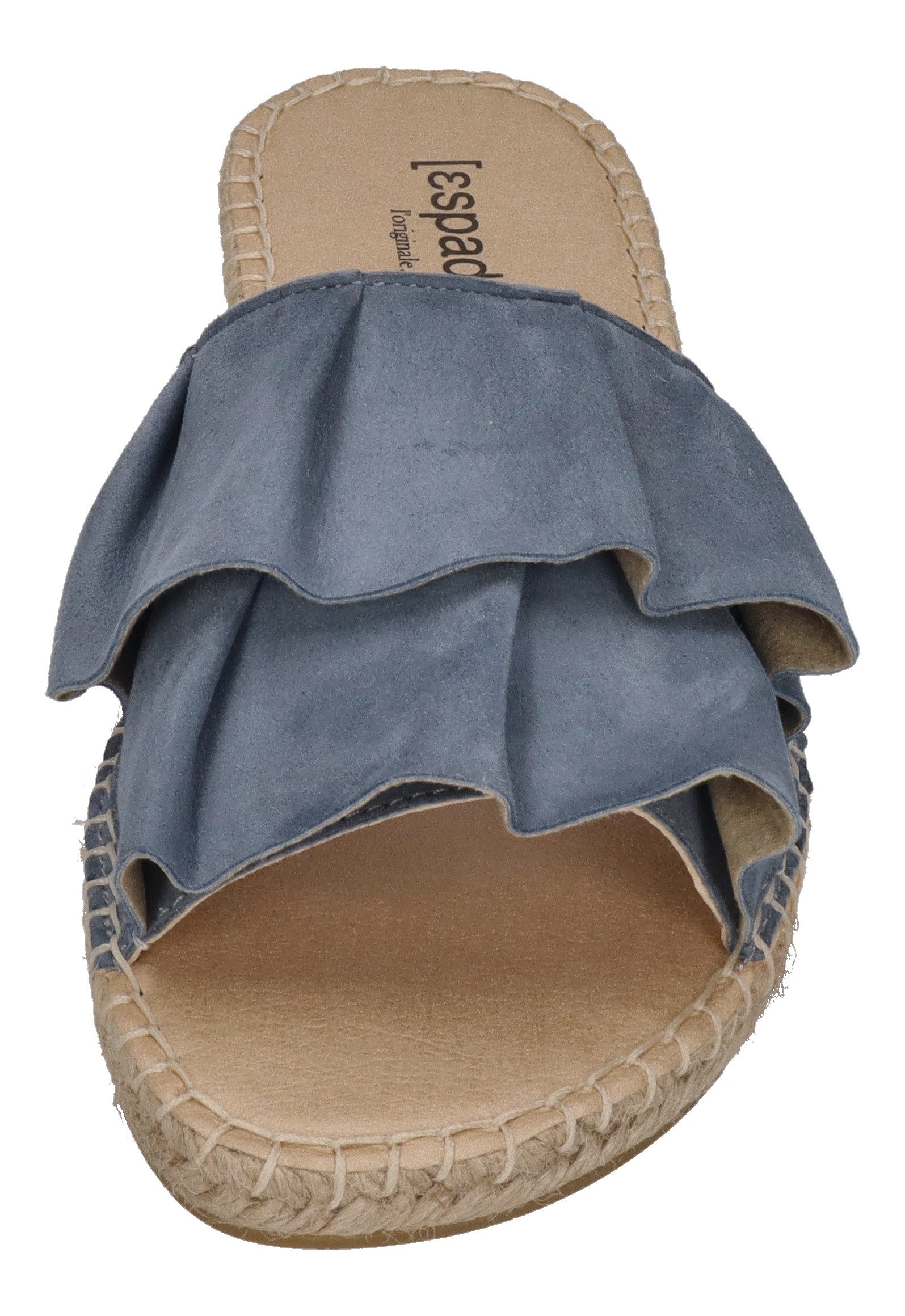 espadrij l´originale PLAGE VOLANT Pantolette Grey Blue