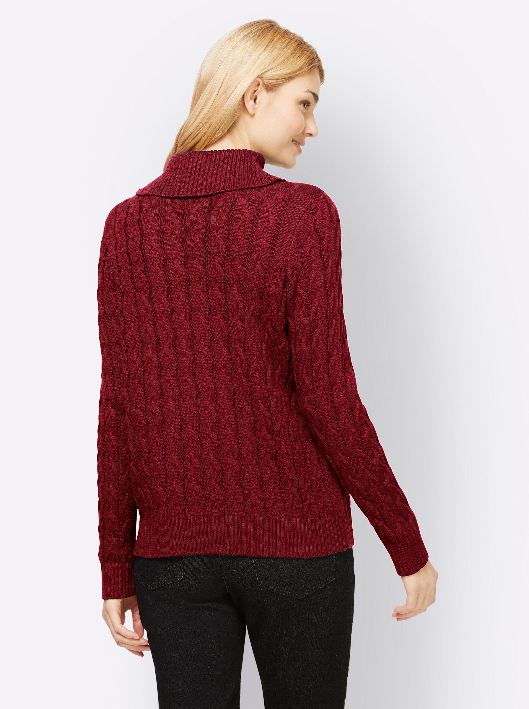 heine Strickpullover Rollkragen-Pullover Langarm Feinstrick, Zopfmuster günstig online kaufen