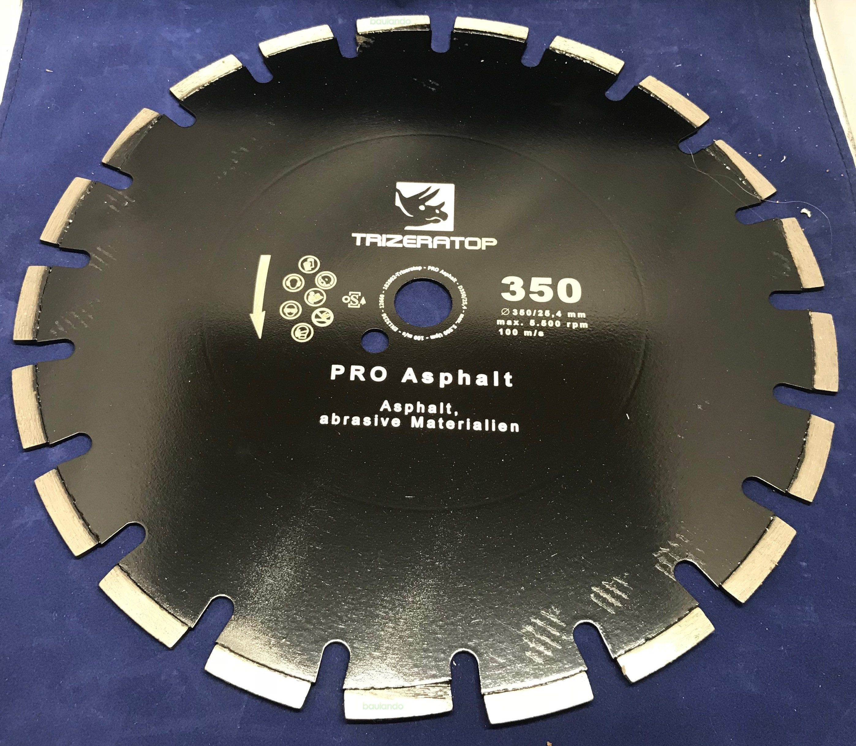 TRIZERATOP Diamanttrennscheibe Diamanttrennscheibe PRO Asphalt 350 mm 20 mm