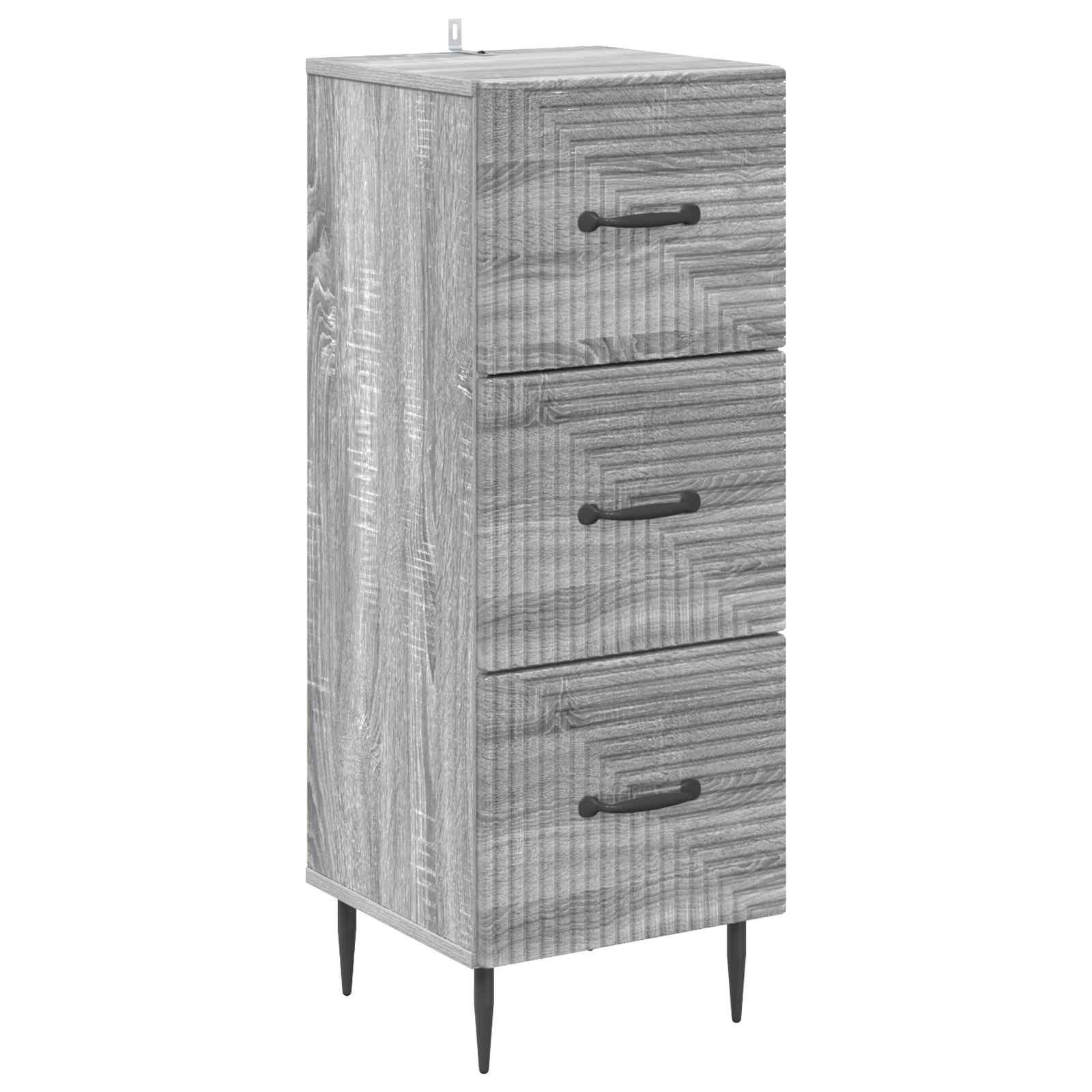 vidaXL Schranksystem Schubladenschrank Graues Sonoma 33 x 34,5 x 89,5 cm (1-St)